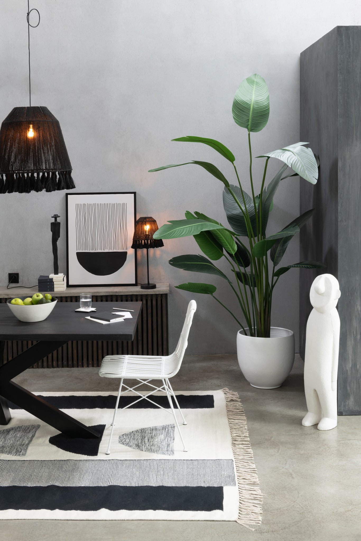 Chair Rachel Outdoors Met/Rattan White