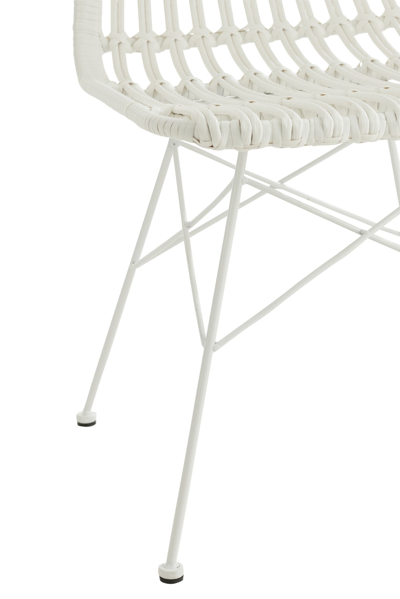 Chair Rachel Outdoors Met/Rattan White