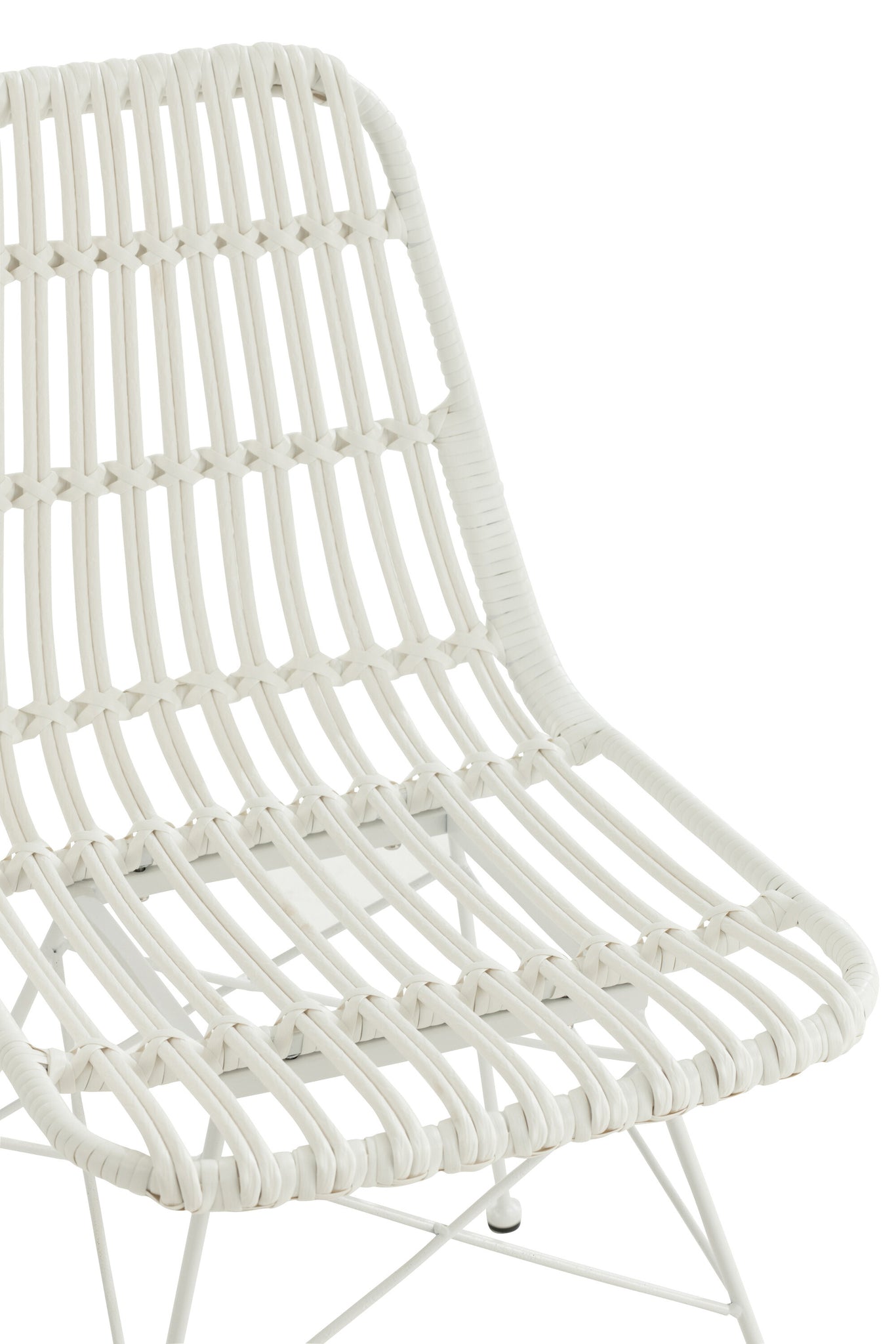 Chair Rachel Outdoors Met/Rattan White