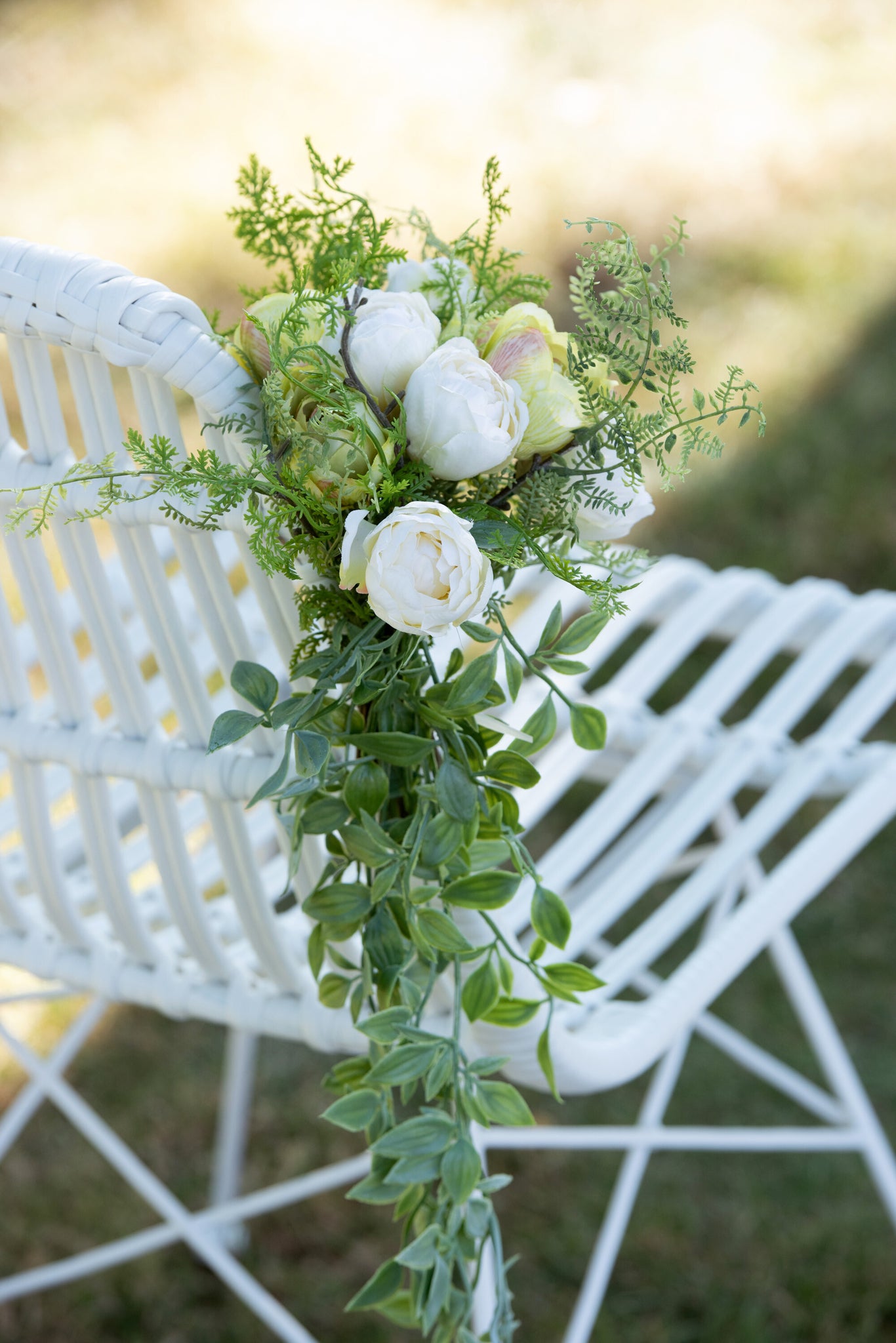 Chair Rachel Outdoors Met/Rattan White