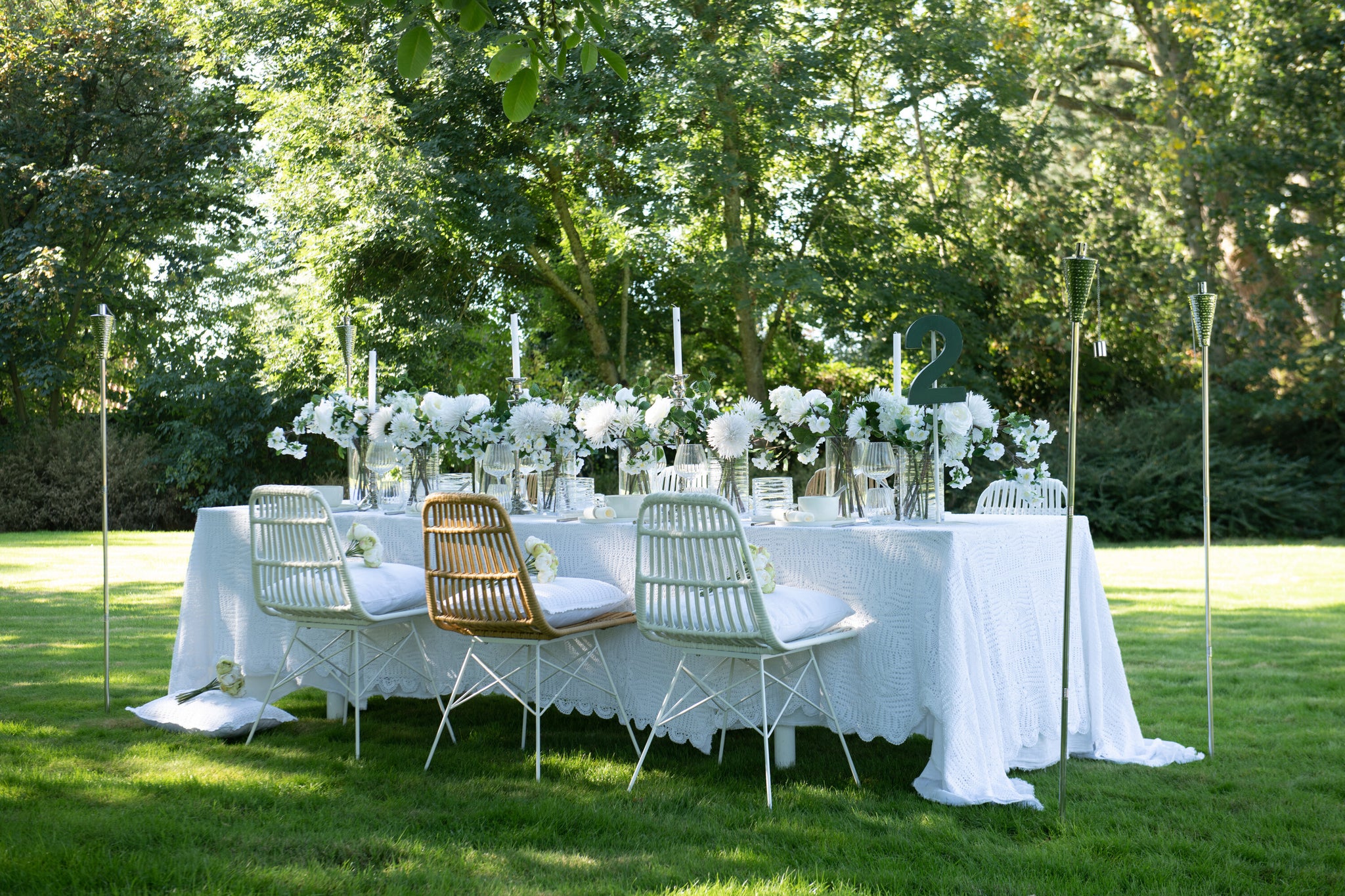 Chair Rachel Outdoors Met/Rattan White