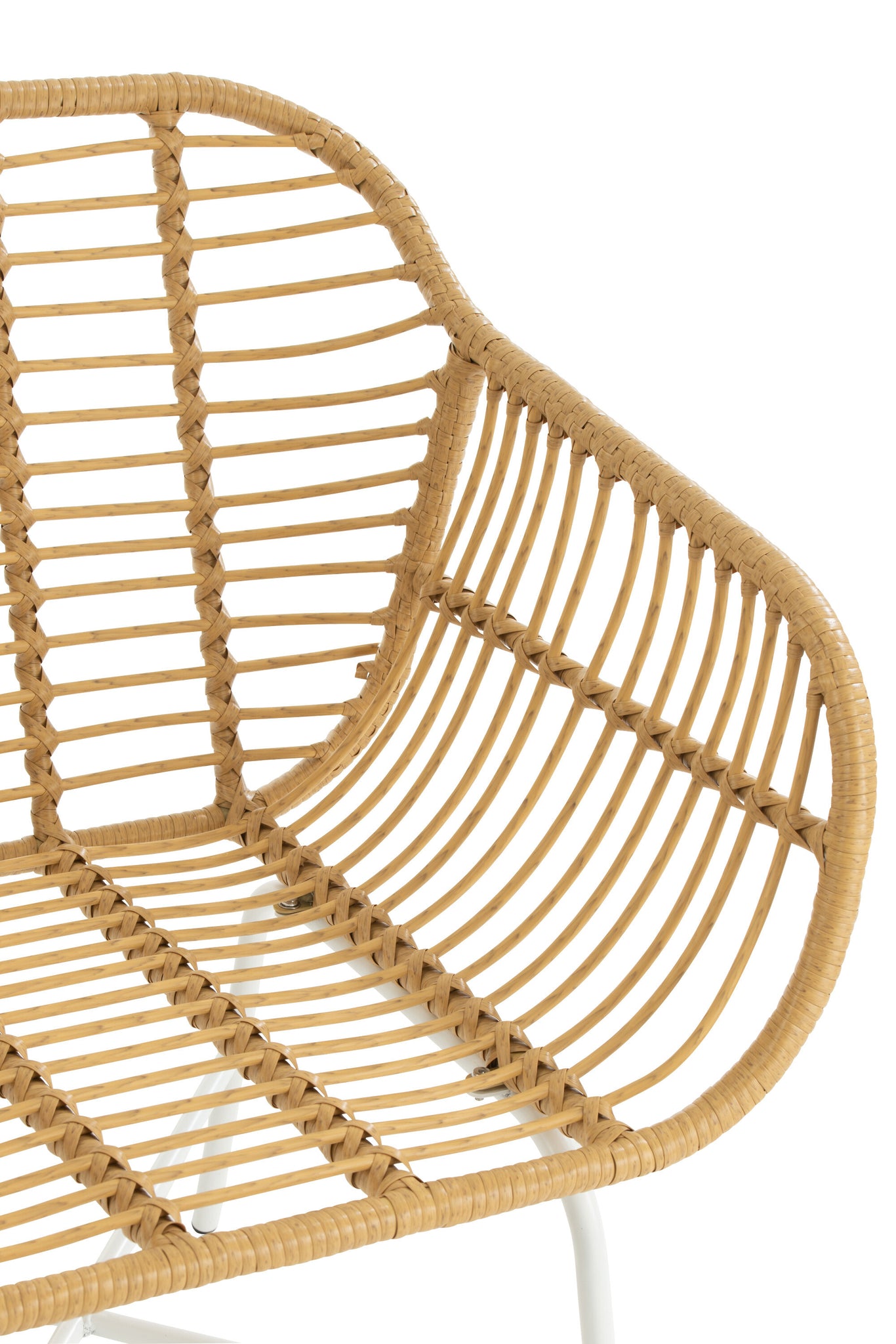 Chair Rachelle Outdoors Met/Rattan Natural/White