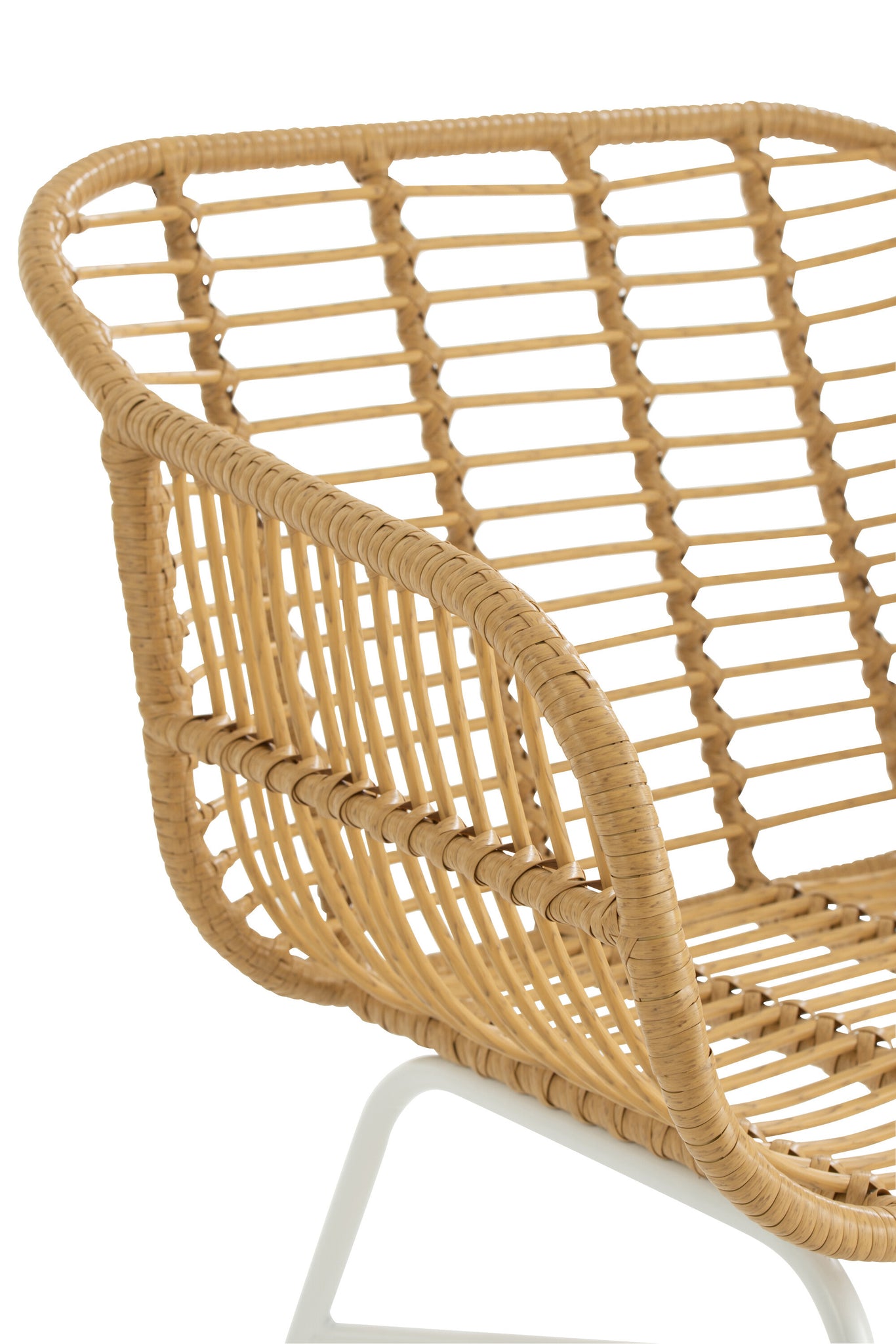 Chair Rachelle Outdoors Met/Rattan Natural/White