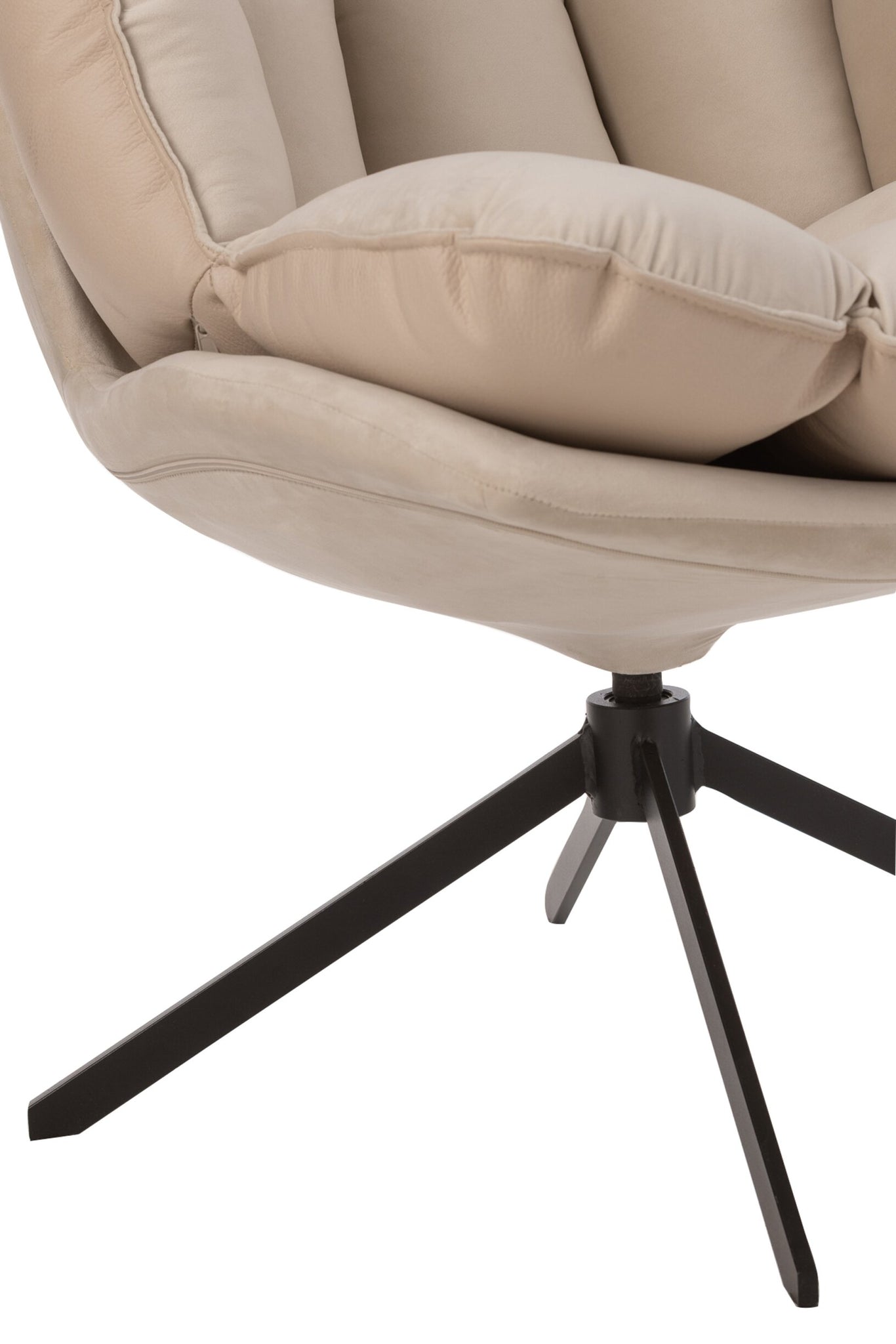 Sessel Relax Kissen auf Gestell Textil/Metall Beige