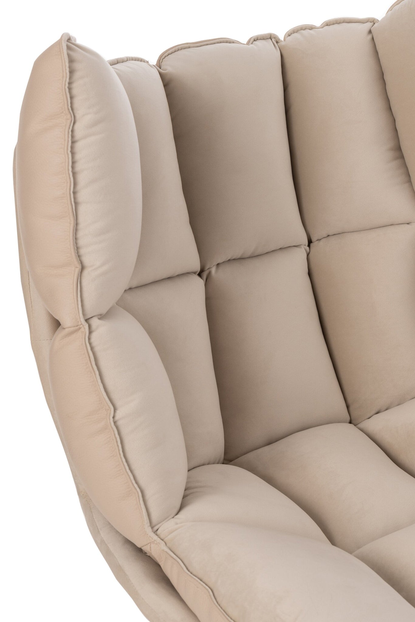 Sessel Relax Kissen auf Gestell Textil/Metall Beige