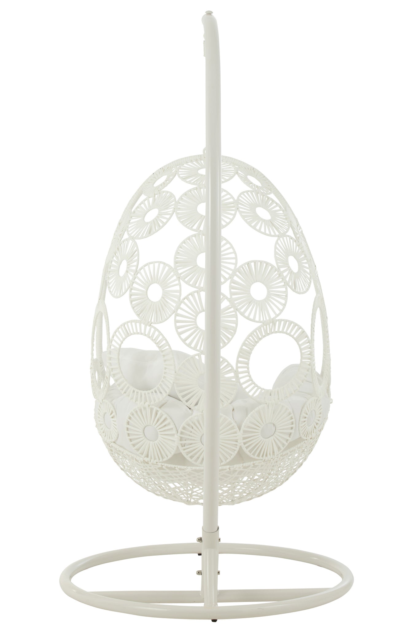 Hanging Chair+Cushions Bula Metal/Reed White