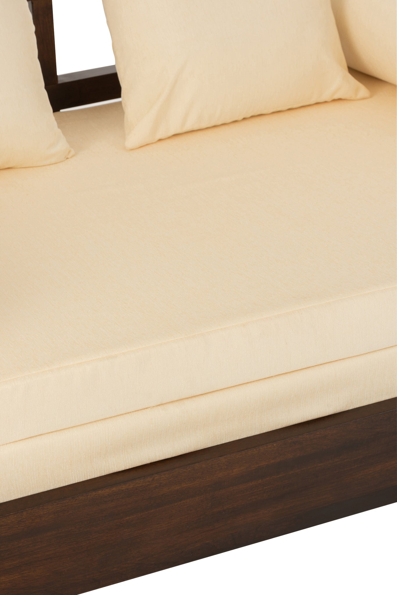 Sofa/Bed Conie Mattress+4Cushions Mango Wood Dark Brown