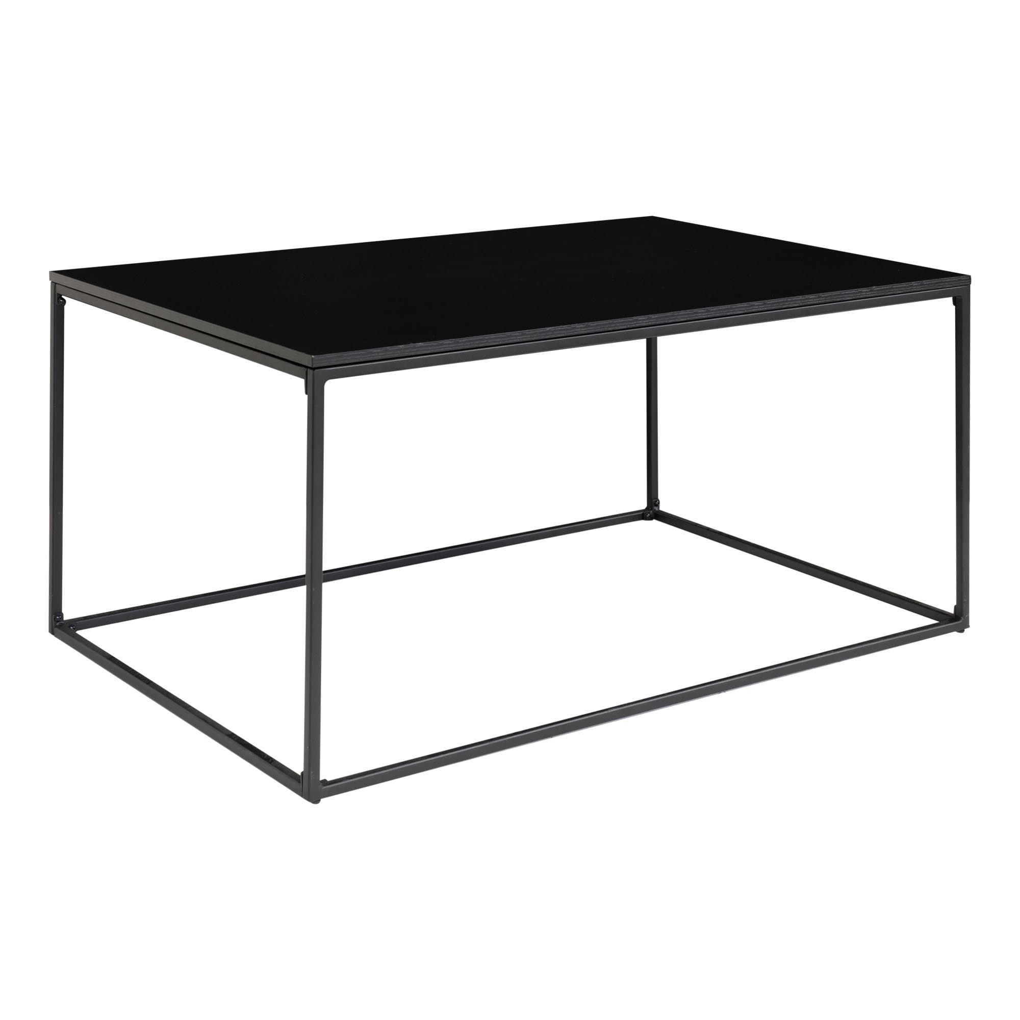 Coffee Table Black Rectangular 90x60x45 cm | Steel Frame