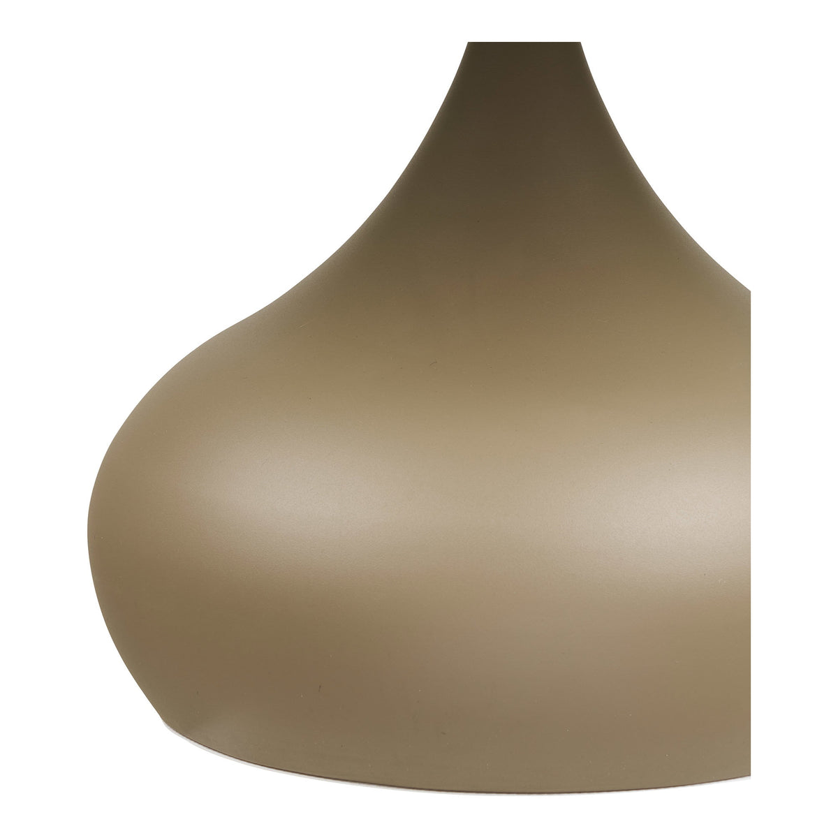 Salontafel Pienza – metaal en glas, khaki, ø70x42 cm