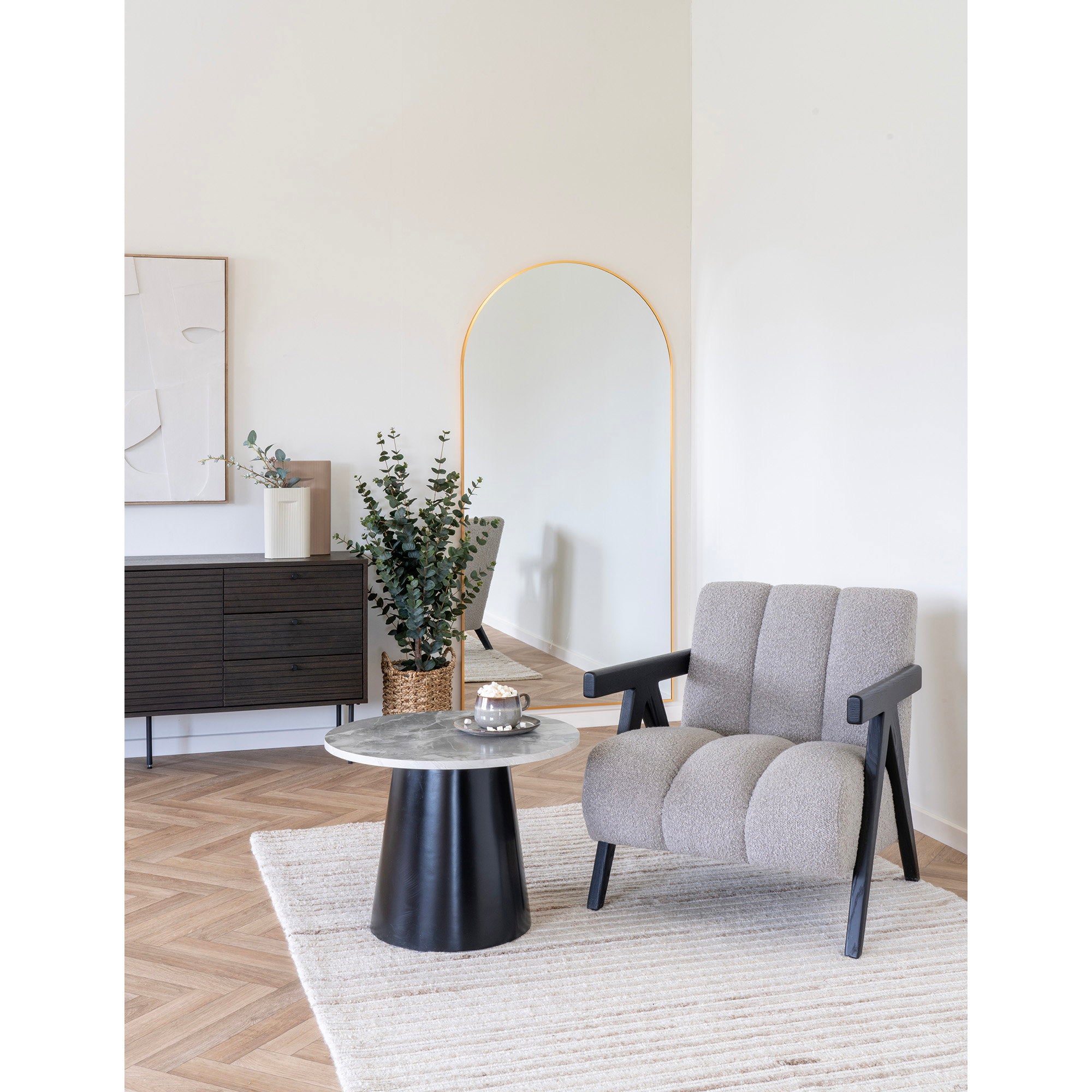 Brito salontafel grijs/zwart volledig beeld