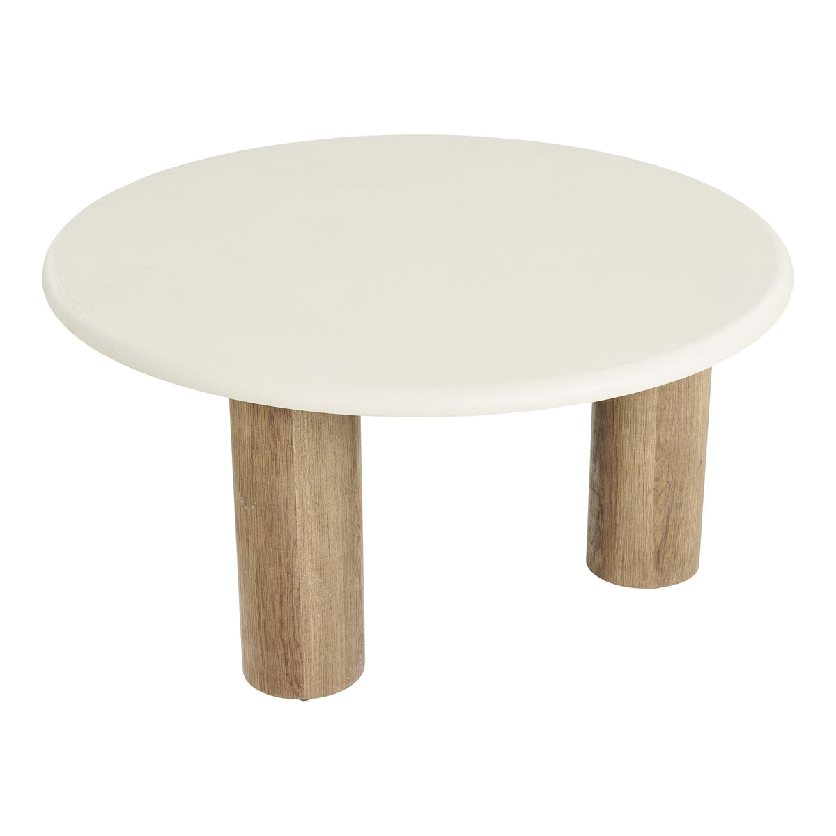 Salontafel Fondi – betonlook, zand/bruin, ø80x40 cm