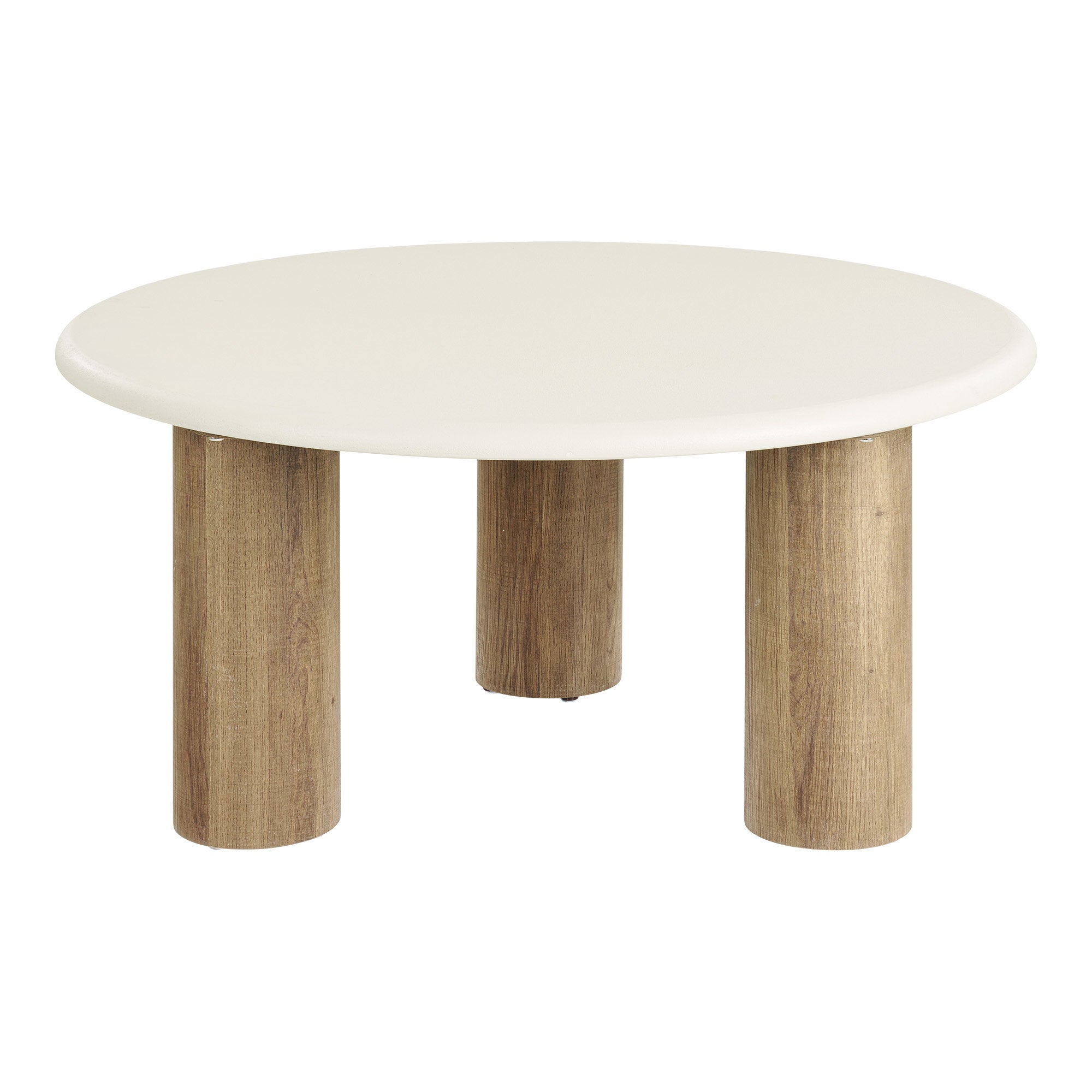 Salontafel Fondi – betonlook, zand/bruin, ø80x40 cm