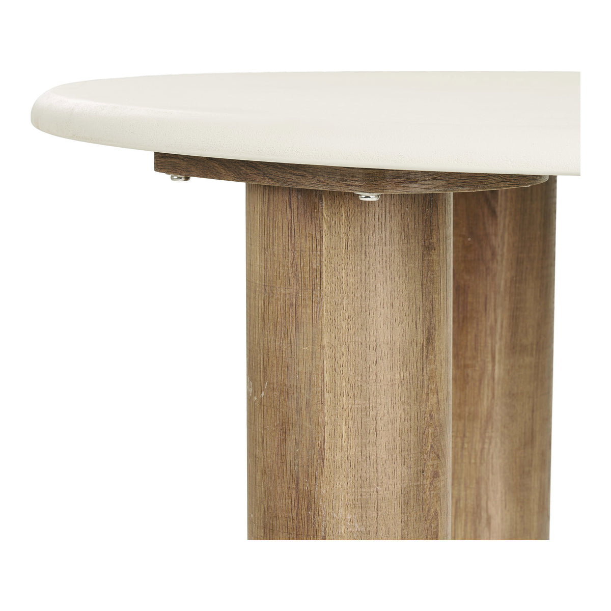Salontafel Fondi – betonlook, zand/bruin, ø80x40 cm
