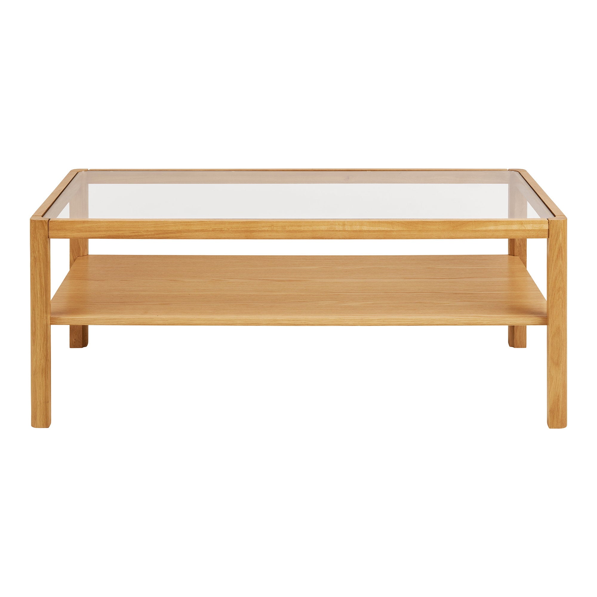 Lourmarin Couchtisch – Eiche/Glas, Natur, 110×60×45 cm