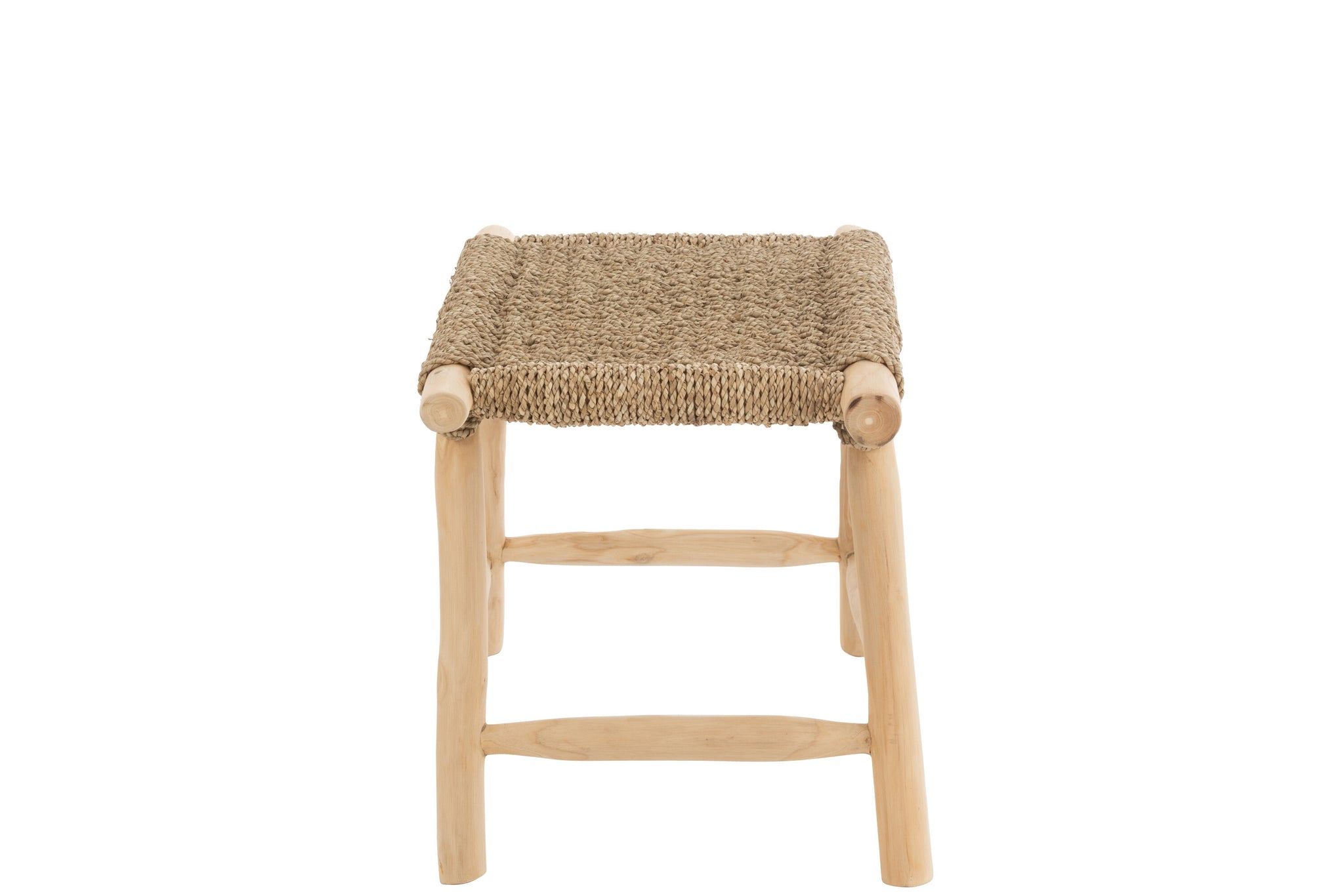 Stool Timo Grass/Teak Wood Natural Large