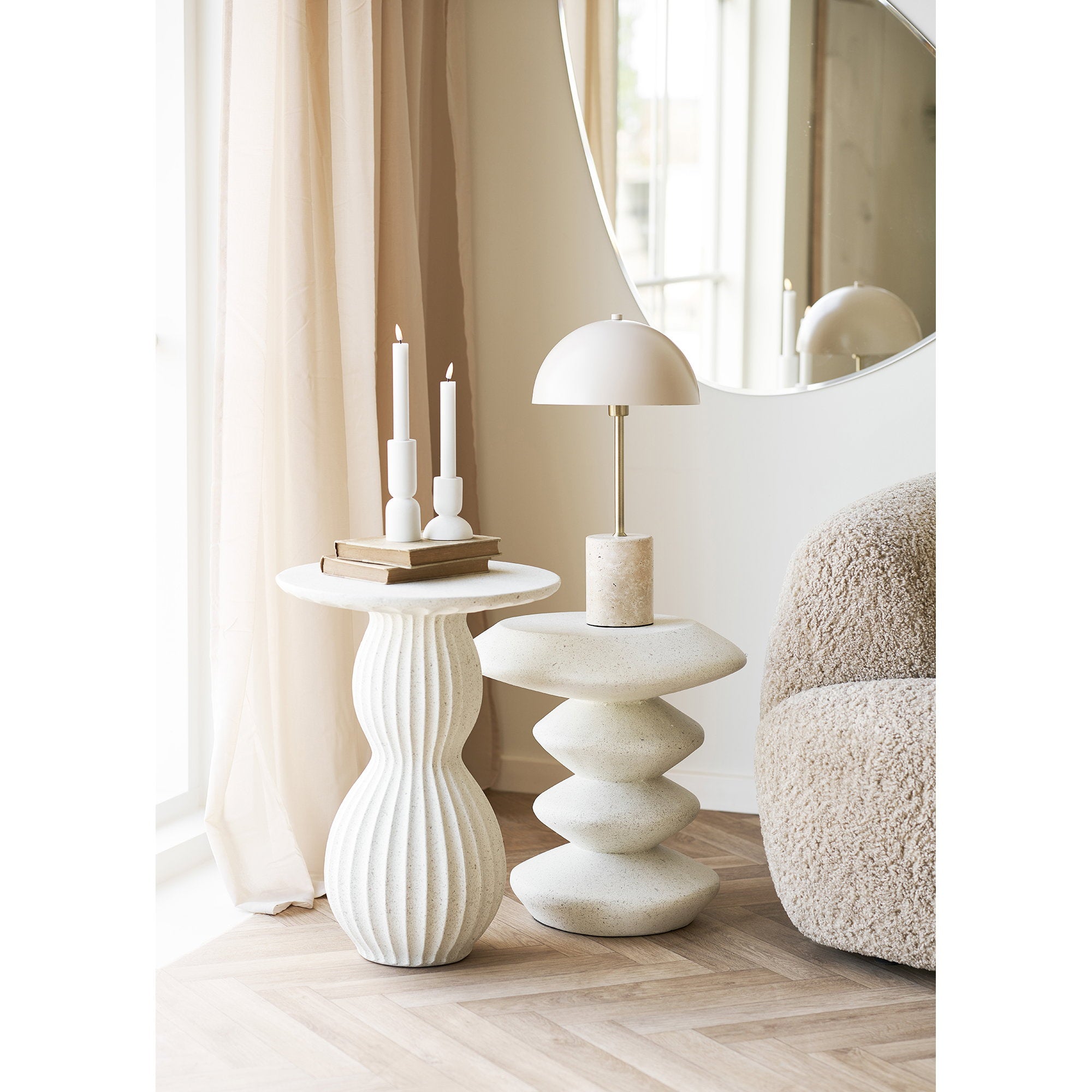 Blackburn Side Table - Beistelltisch, Faserzement, weiß 43x39x45 cm
