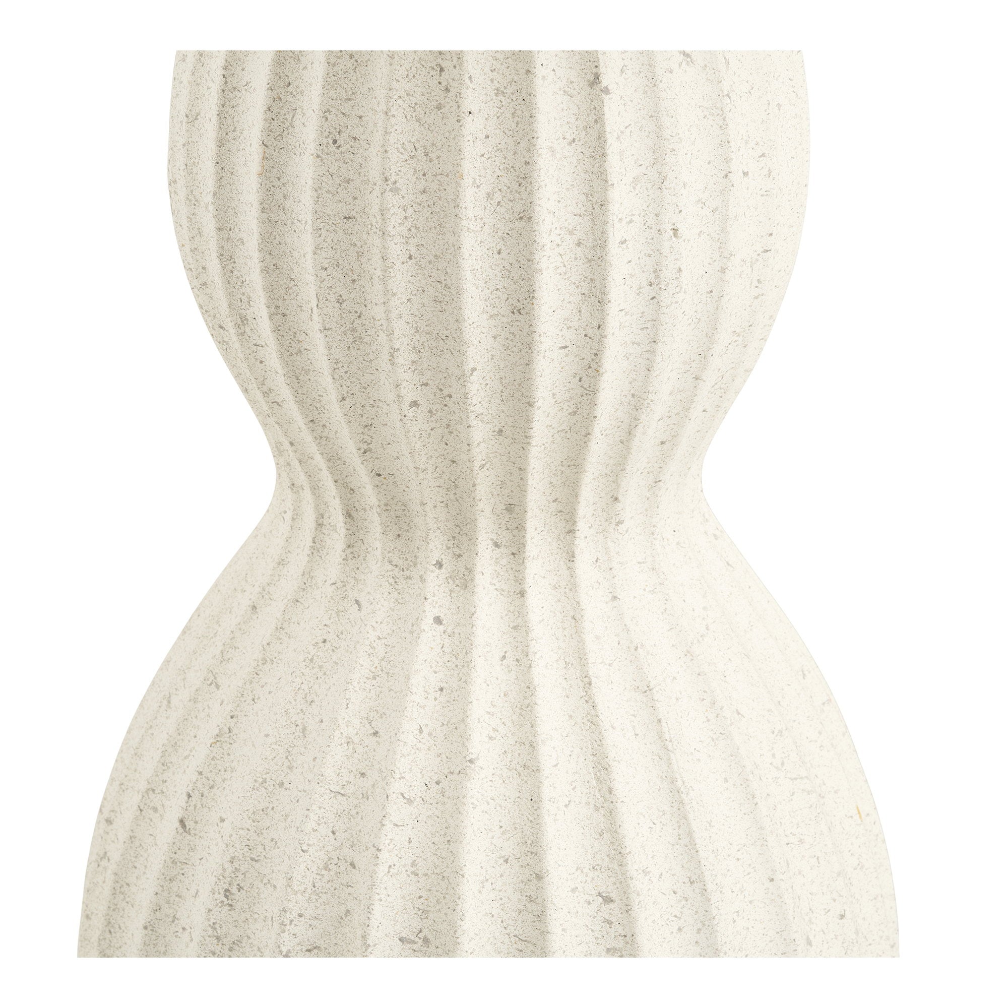 Bijzettafel Newtown – fiberclay, wit, ø40x55 cm