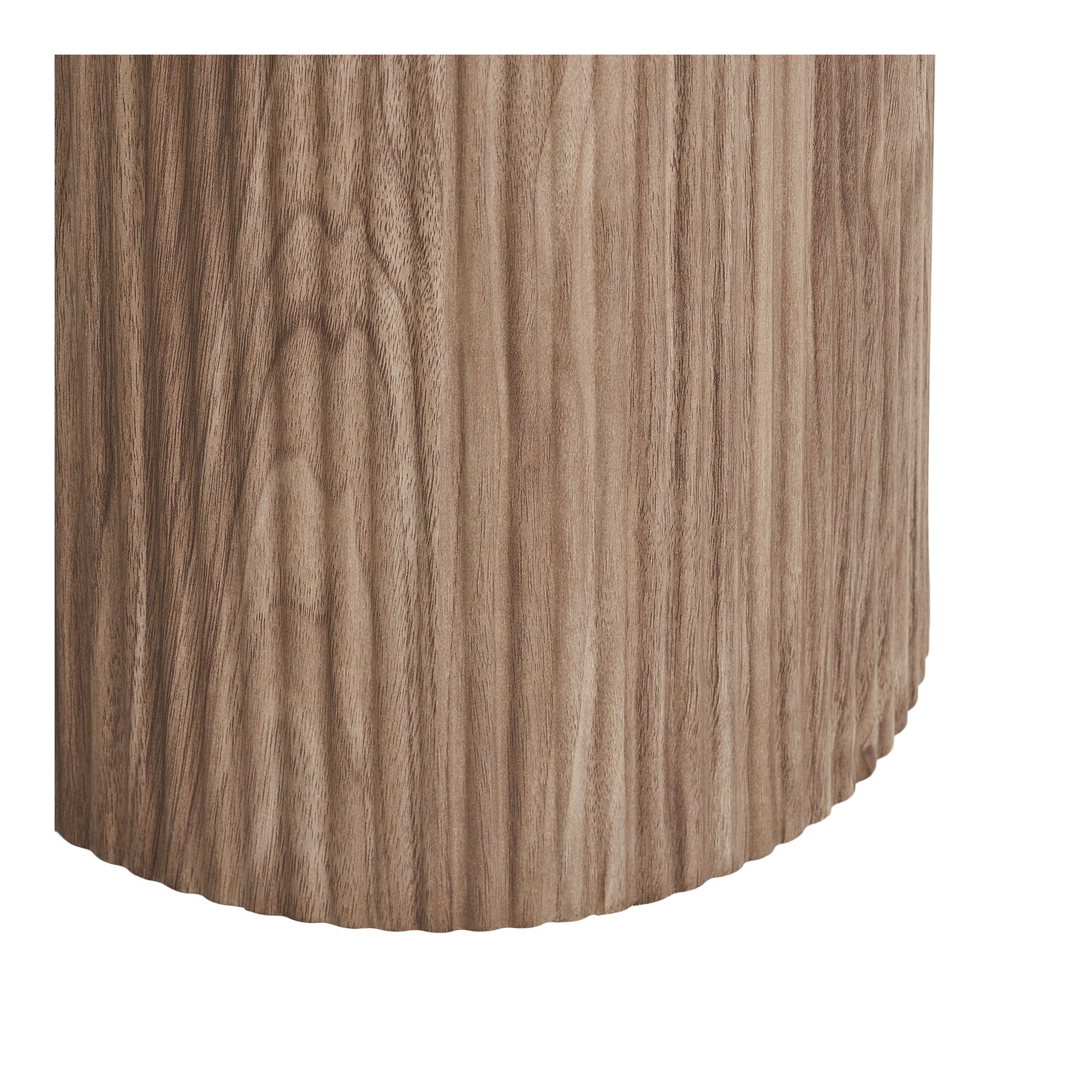 Athens Side Table - Side table, ceramic table top, white/brown ø45x50 cm