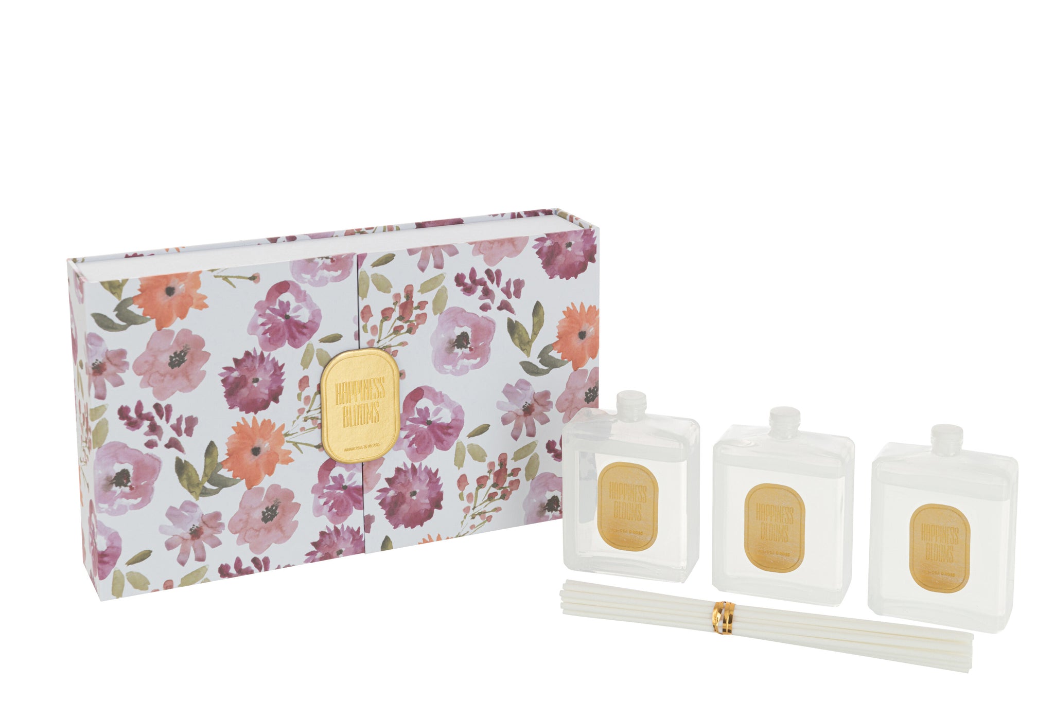 Box 3 Scented Oil+Sticks Happiness Blooms White