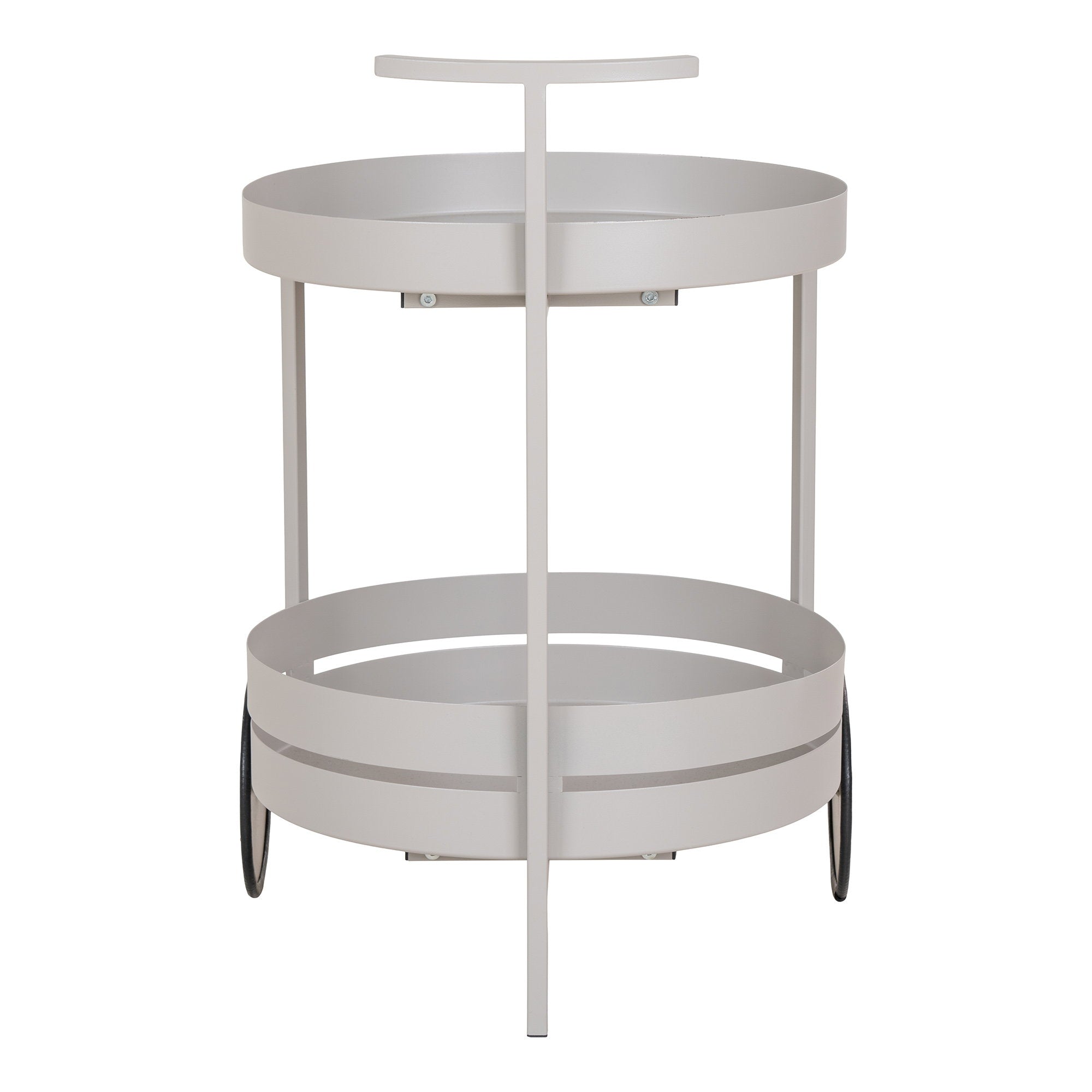 Beja Bar Trolley - Bar Trolley, steel, grey, 2 shelves 40x42x61 cm