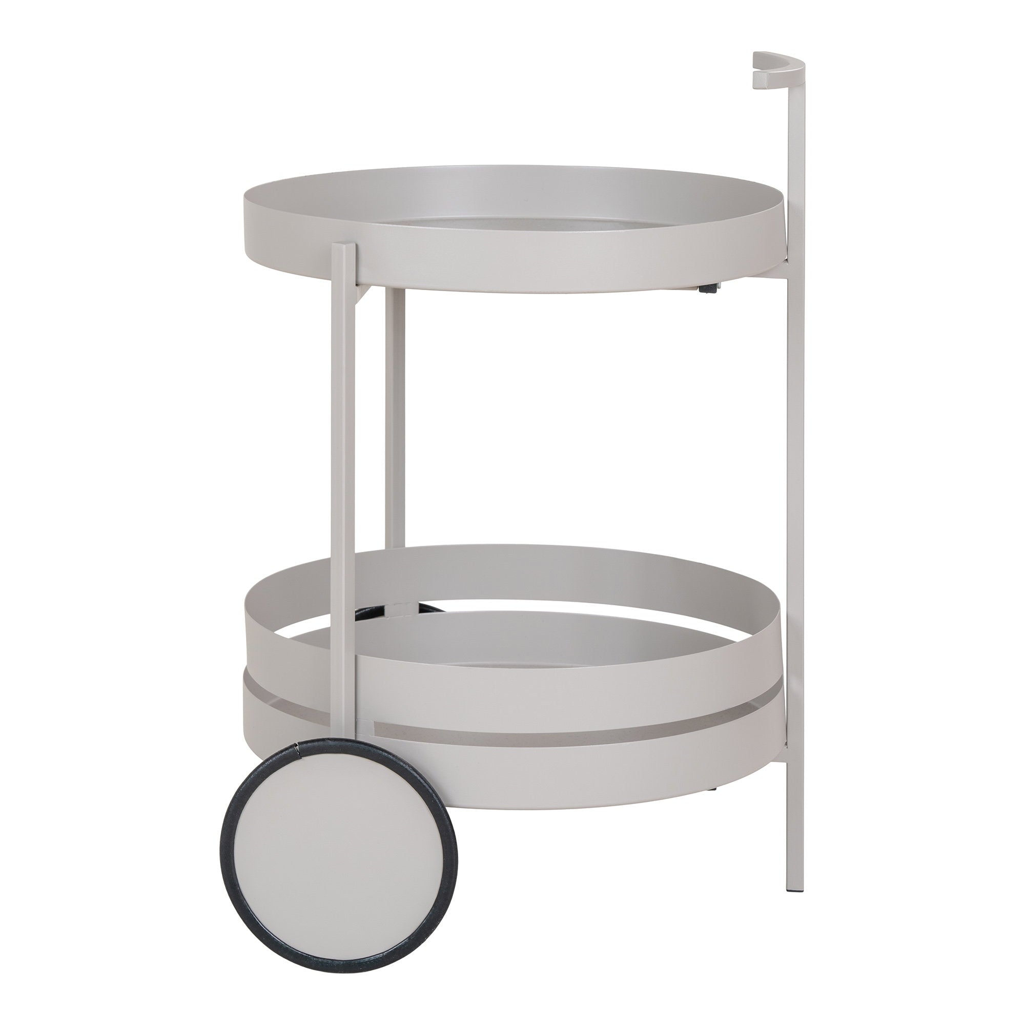 Beja Bar Trolley - Bar Trolley, steel, grey, 2 shelves 40x42x61 cm