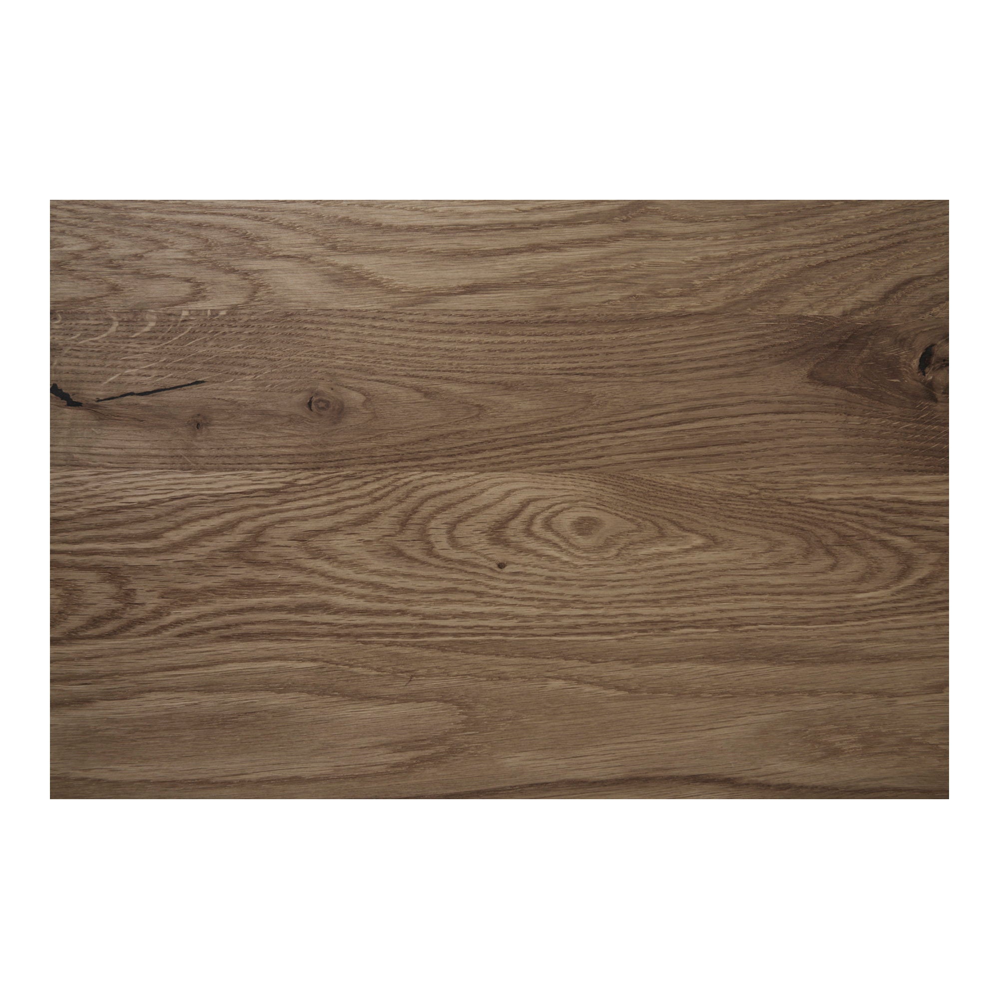 Lignano Cafe Table - Cafe table, smoked oak, black metal base 70x70x75 cm
