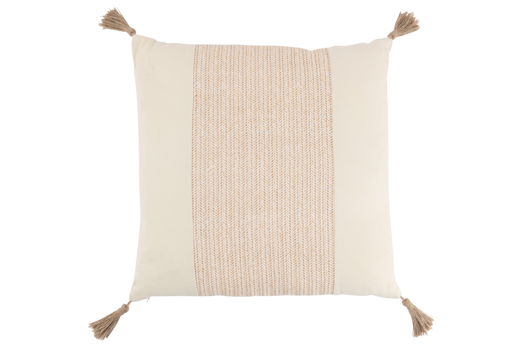 Cushion Woven Square Polyester Beige
