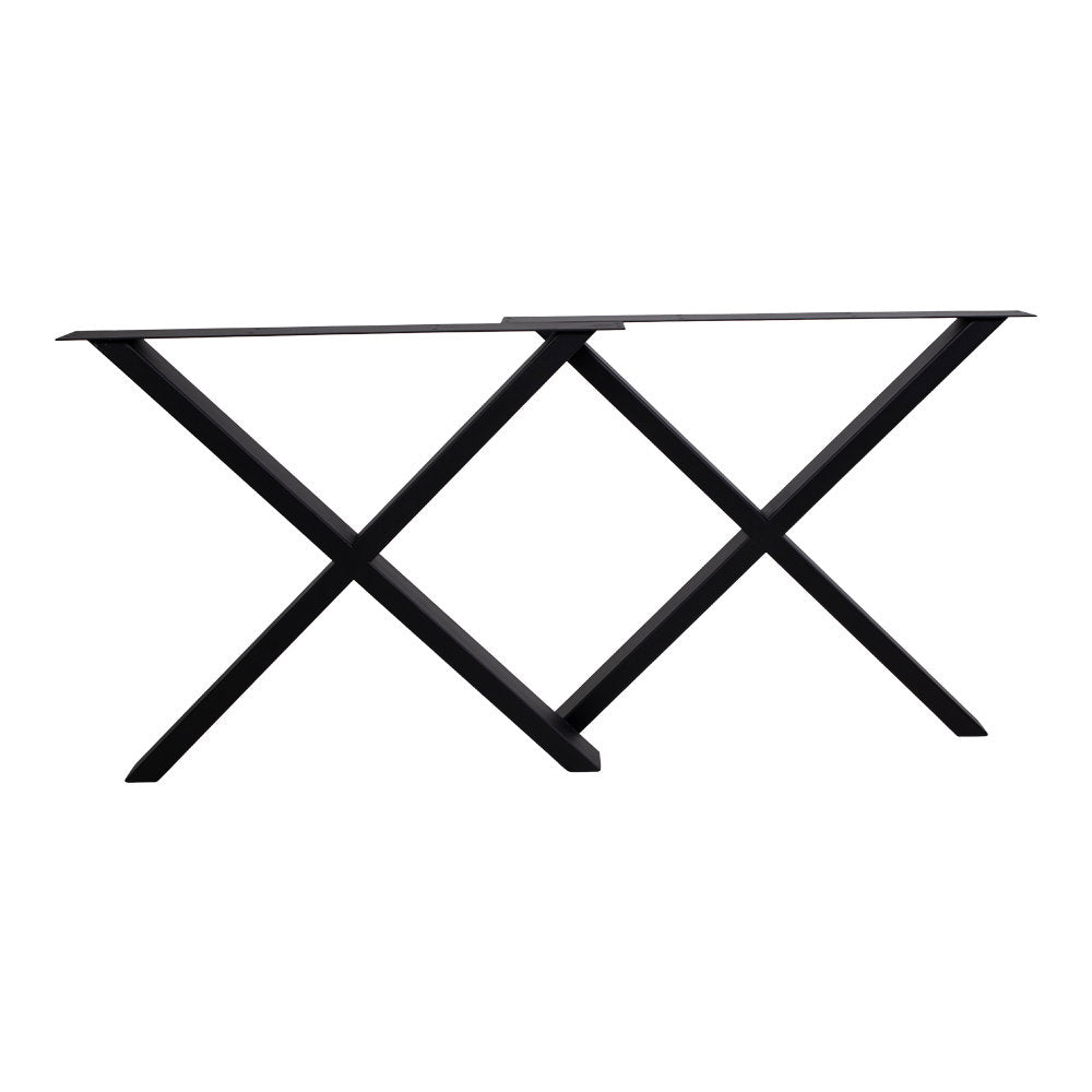 Nimes Tischbeine - Tischbeine, schwarz pulverbeschichtet, Design X 8x86x70,8 cm