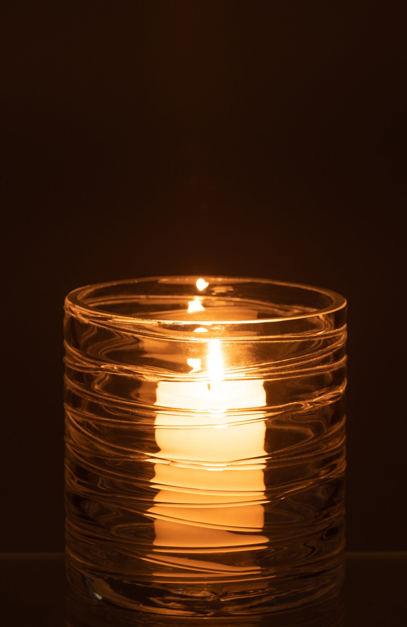 Hurricane Stripes Glass Transparent Small