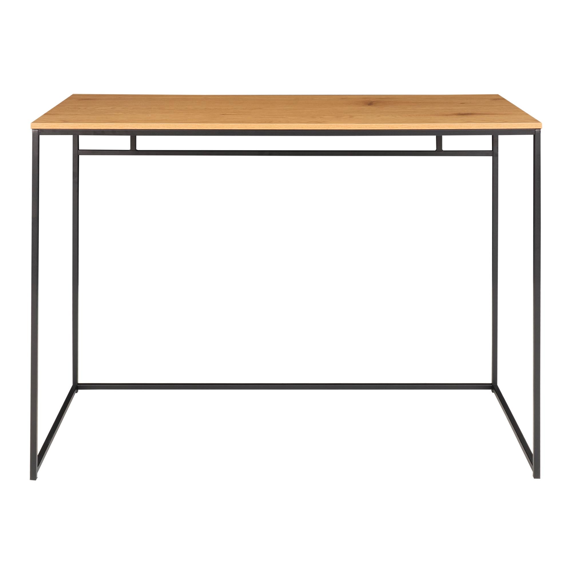 Vita Desk - Desk, oak look with black frame 100x45x75 cm