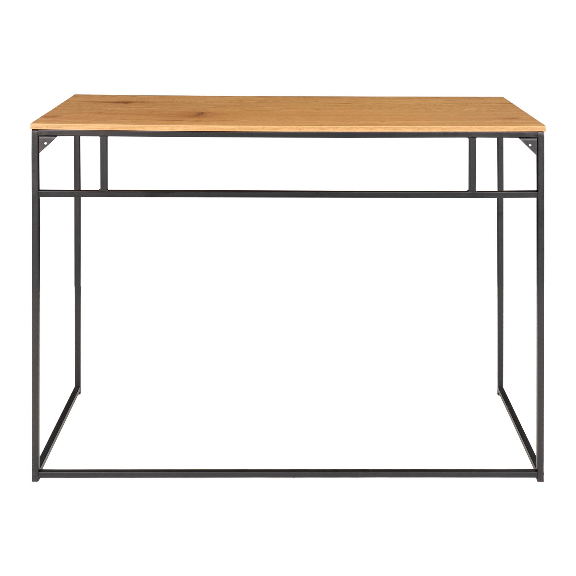Vita Desk - Desk, oak look with black frame 100x45x75 cm
