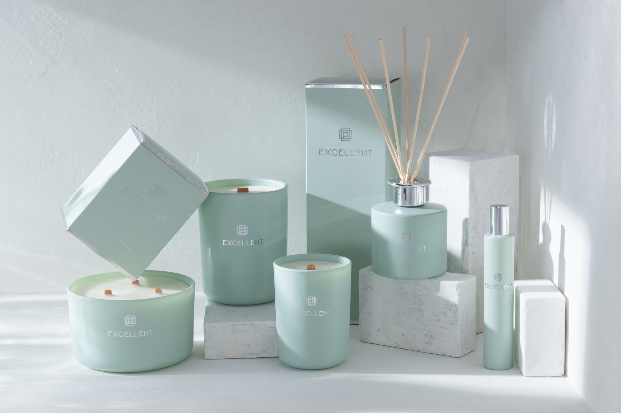 Home Fragrance Excellent Glass Mint Green