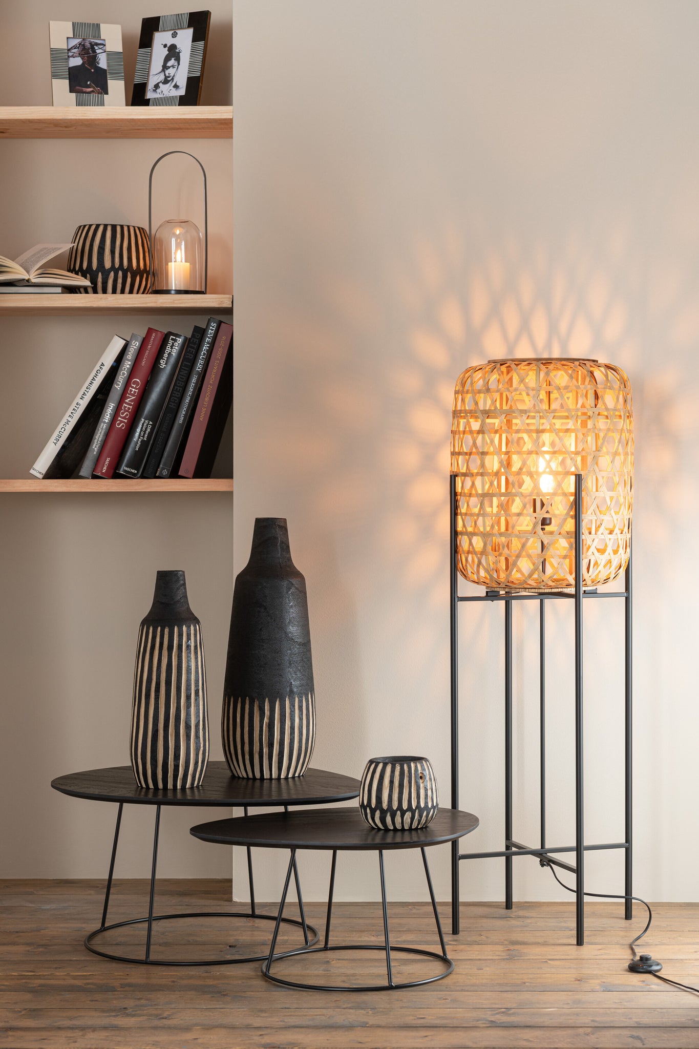 Sidetable Oval Wood/Metal D Br S