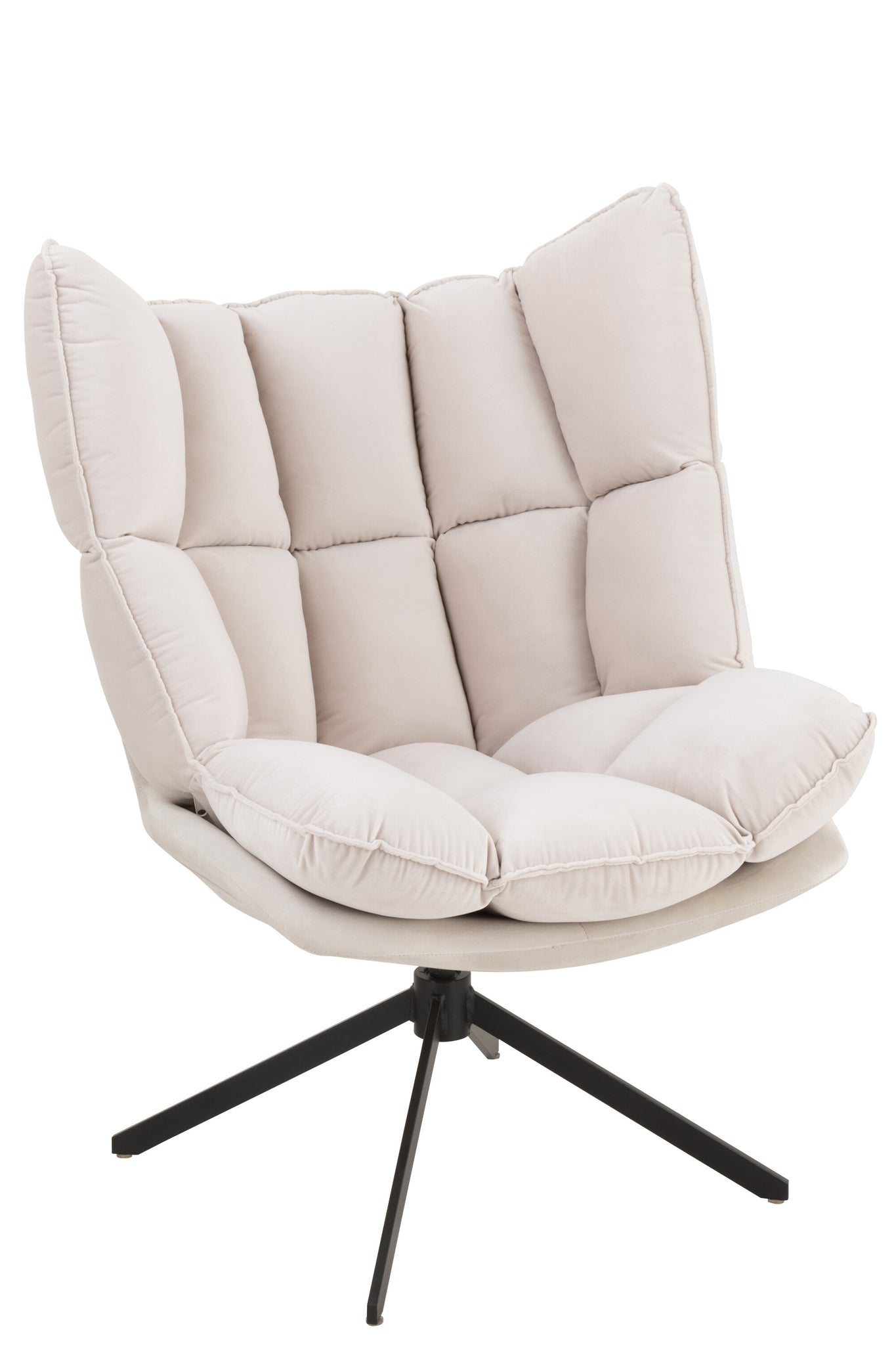 Chair Relax Cushion On Frame Textile/Metal Beige