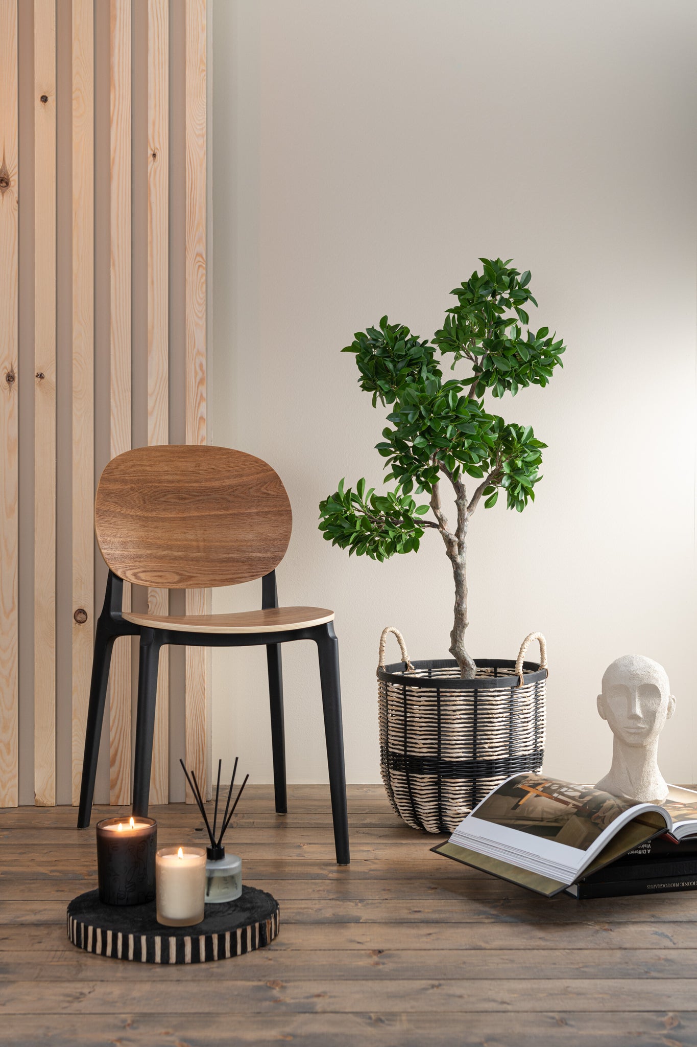 Chair Basic Polyester/Fineer Natural