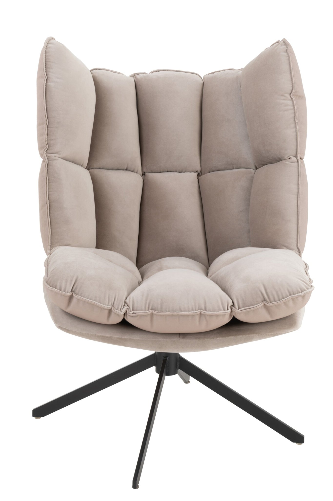 Sessel Relaxkissen auf Gestell Textil/Metall Extra Hellgrau