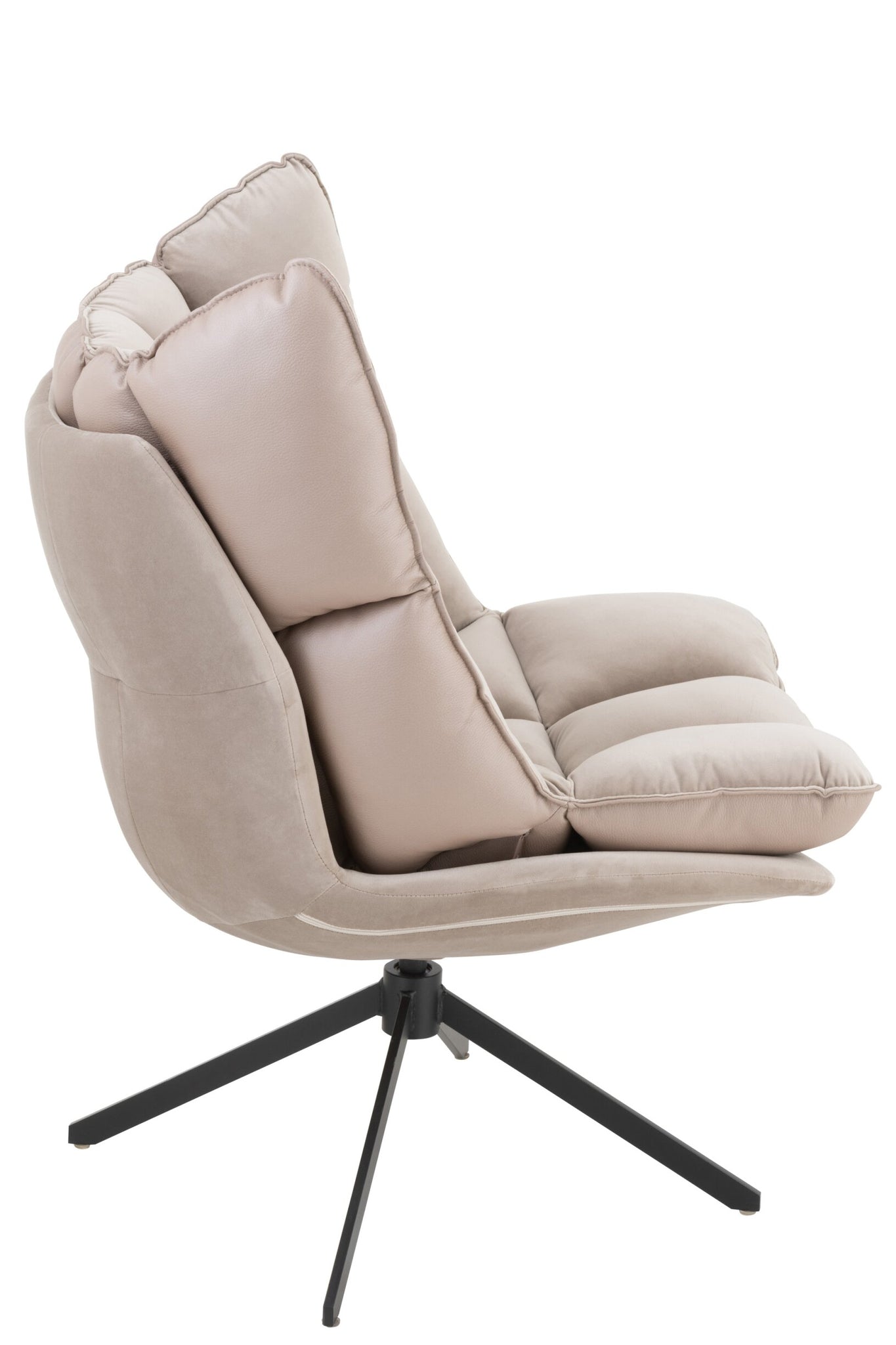 Sessel Relaxkissen auf Gestell Textil/Metall Extra Hellgrau