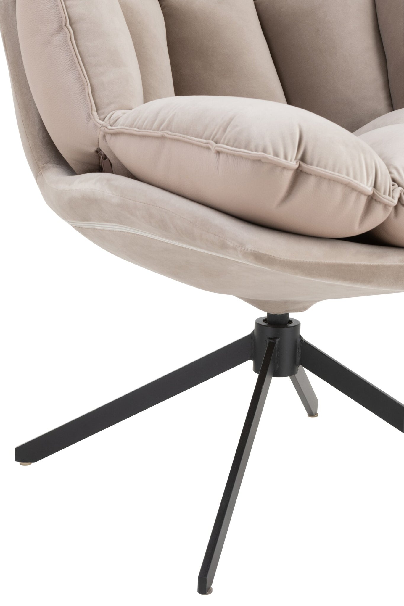 Sessel Relaxkissen auf Gestell Textil/Metall Extra Hellgrau