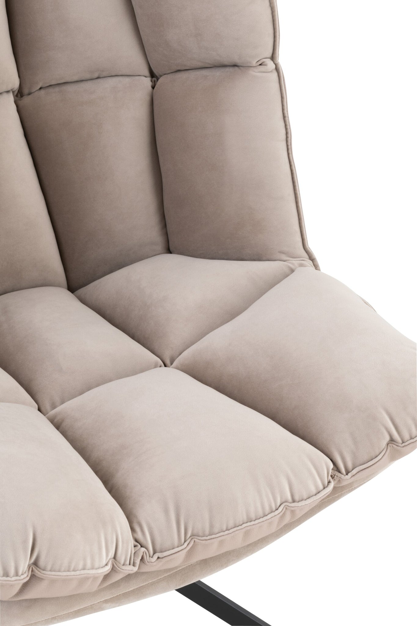 Sessel Relaxkissen auf Gestell Textil/Metall Extra Hellgrau