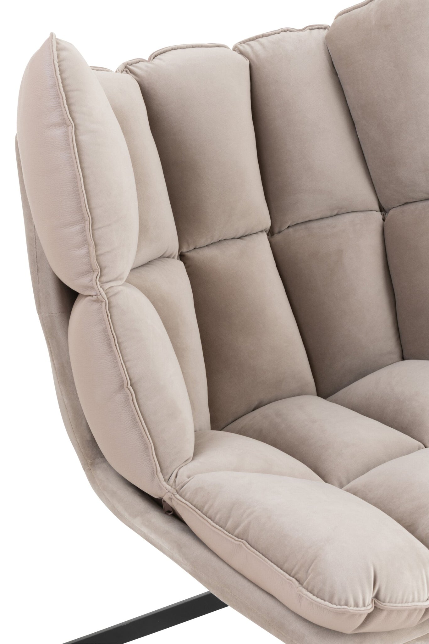 Sessel Relaxkissen auf Gestell Textil/Metall Extra Hellgrau