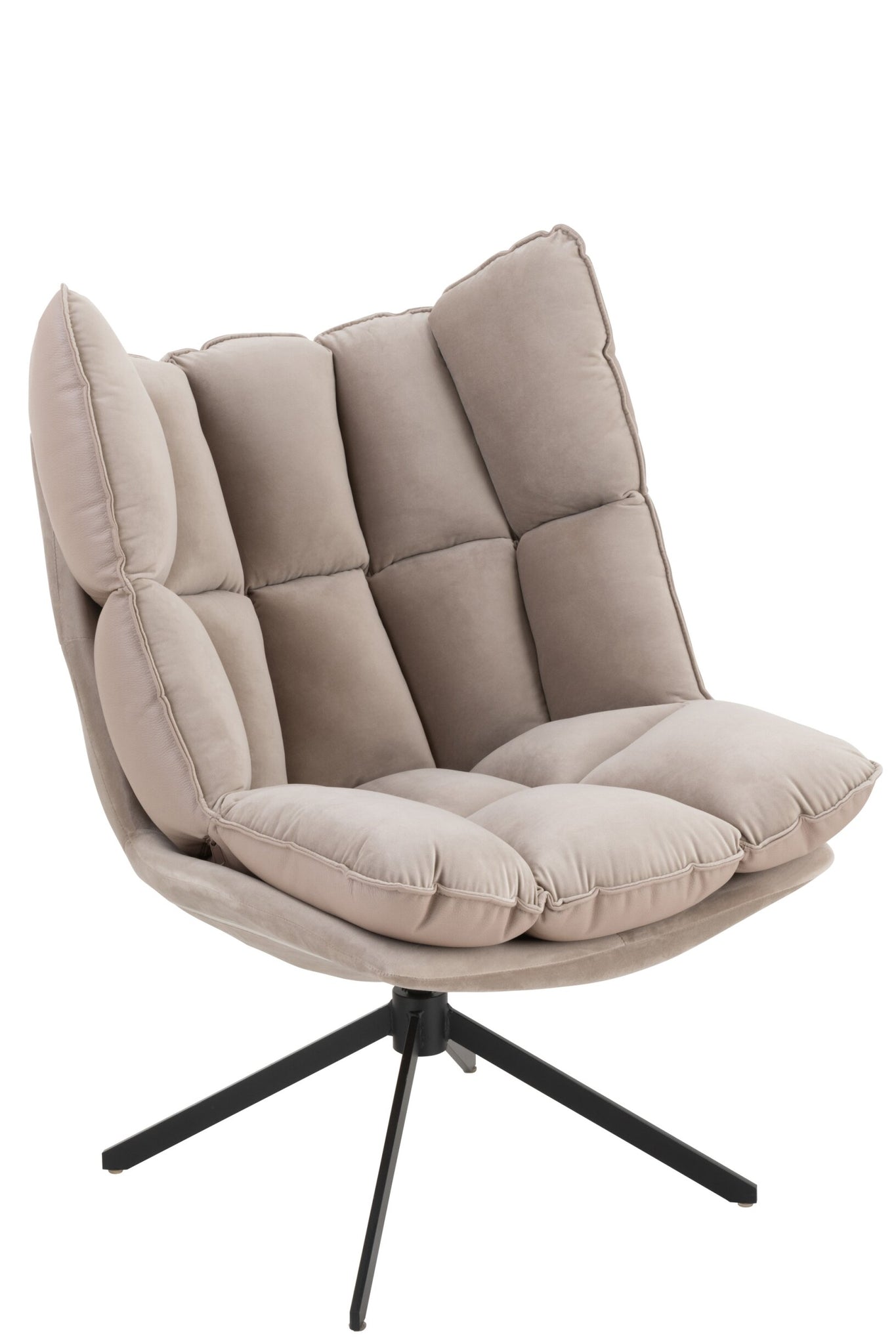 Sessel Relaxkissen auf Gestell Textil/Metall Extra Hellgrau