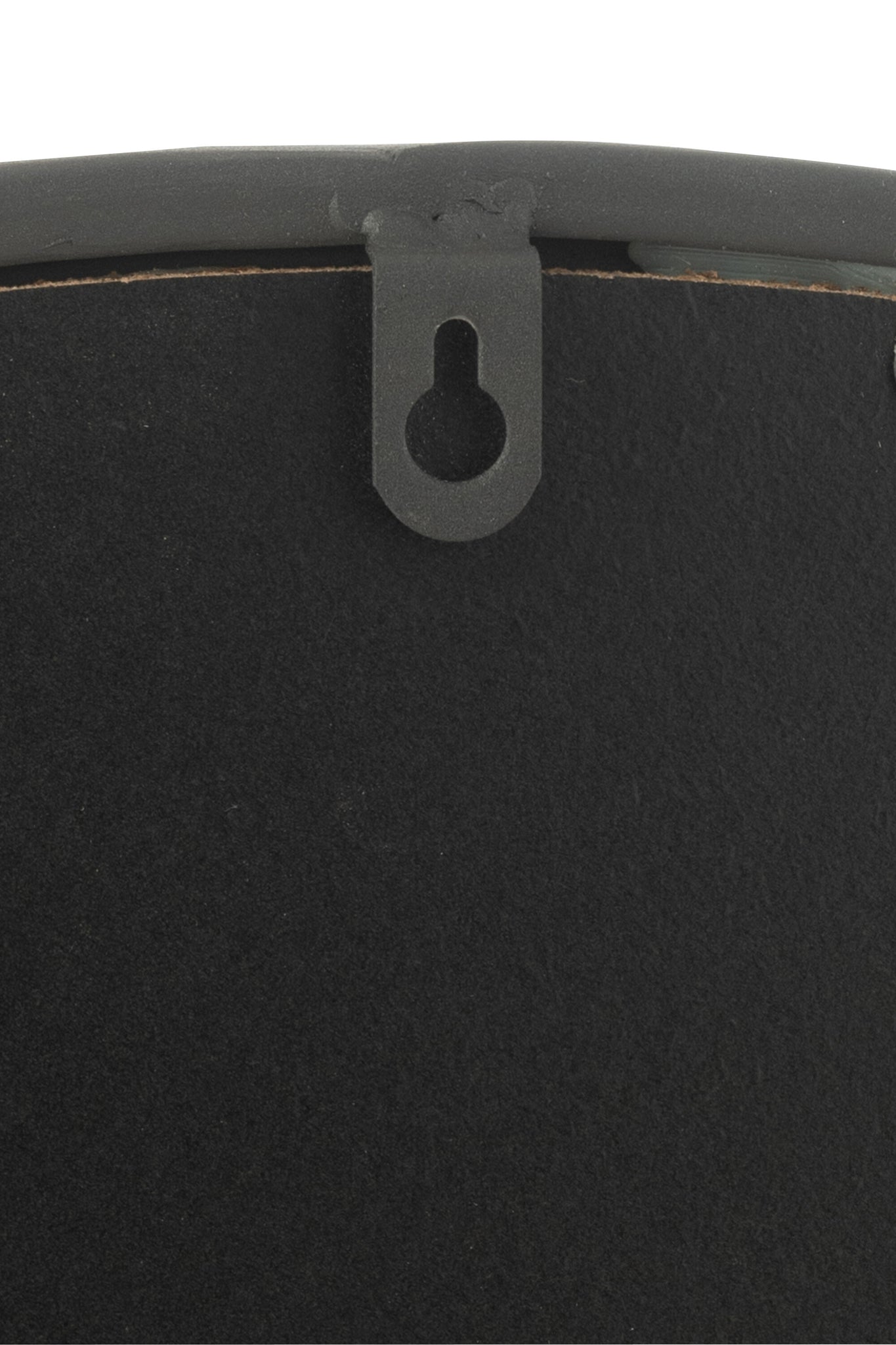 Mirror Round Matt Black Medium