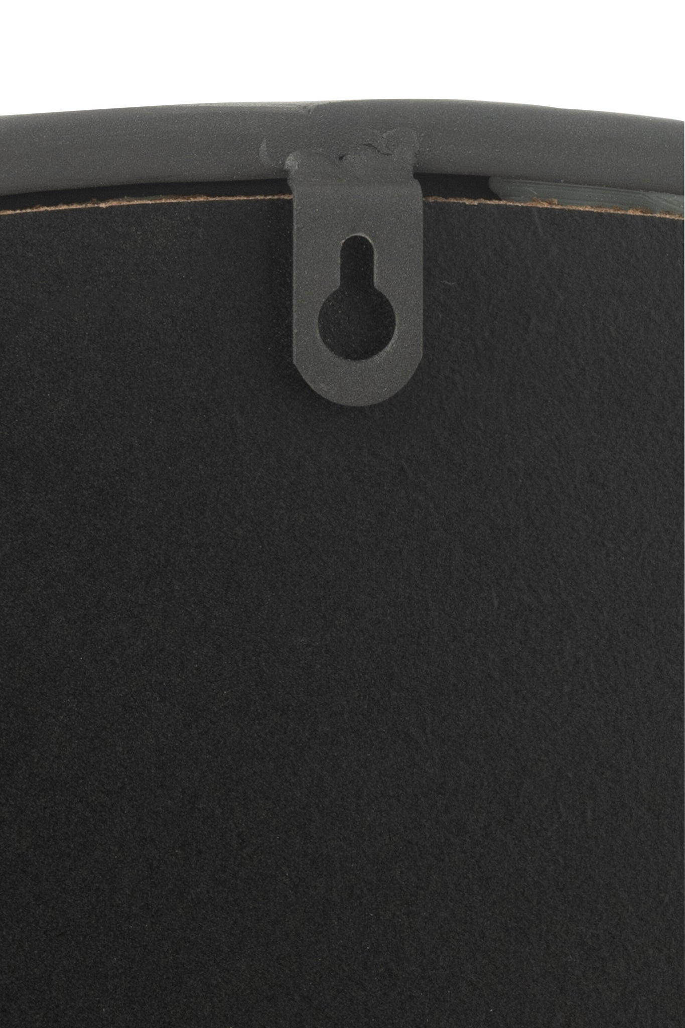 Mirror Round Matt Black Extra Large