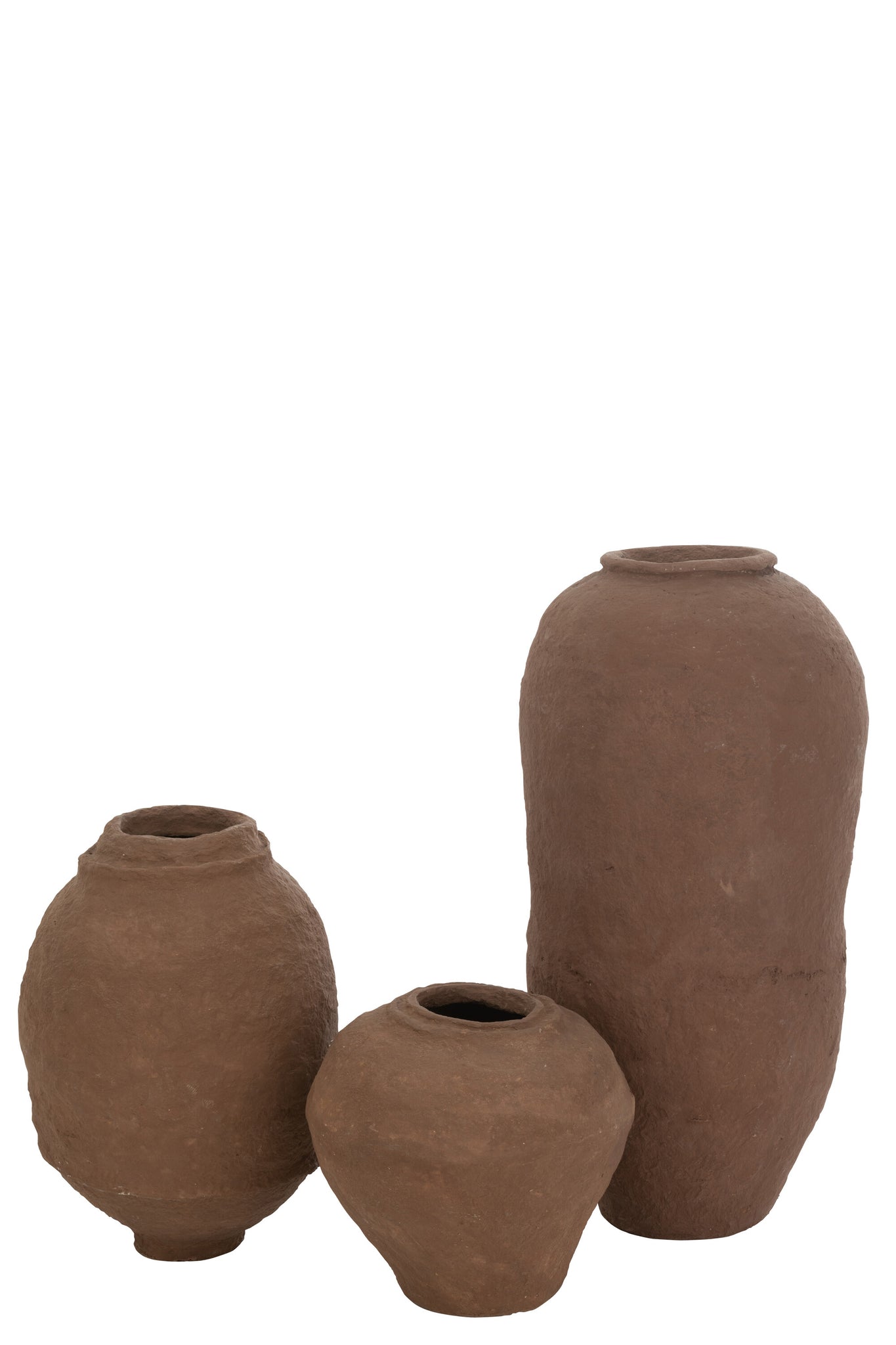 Vase Paper Mache Brown Large