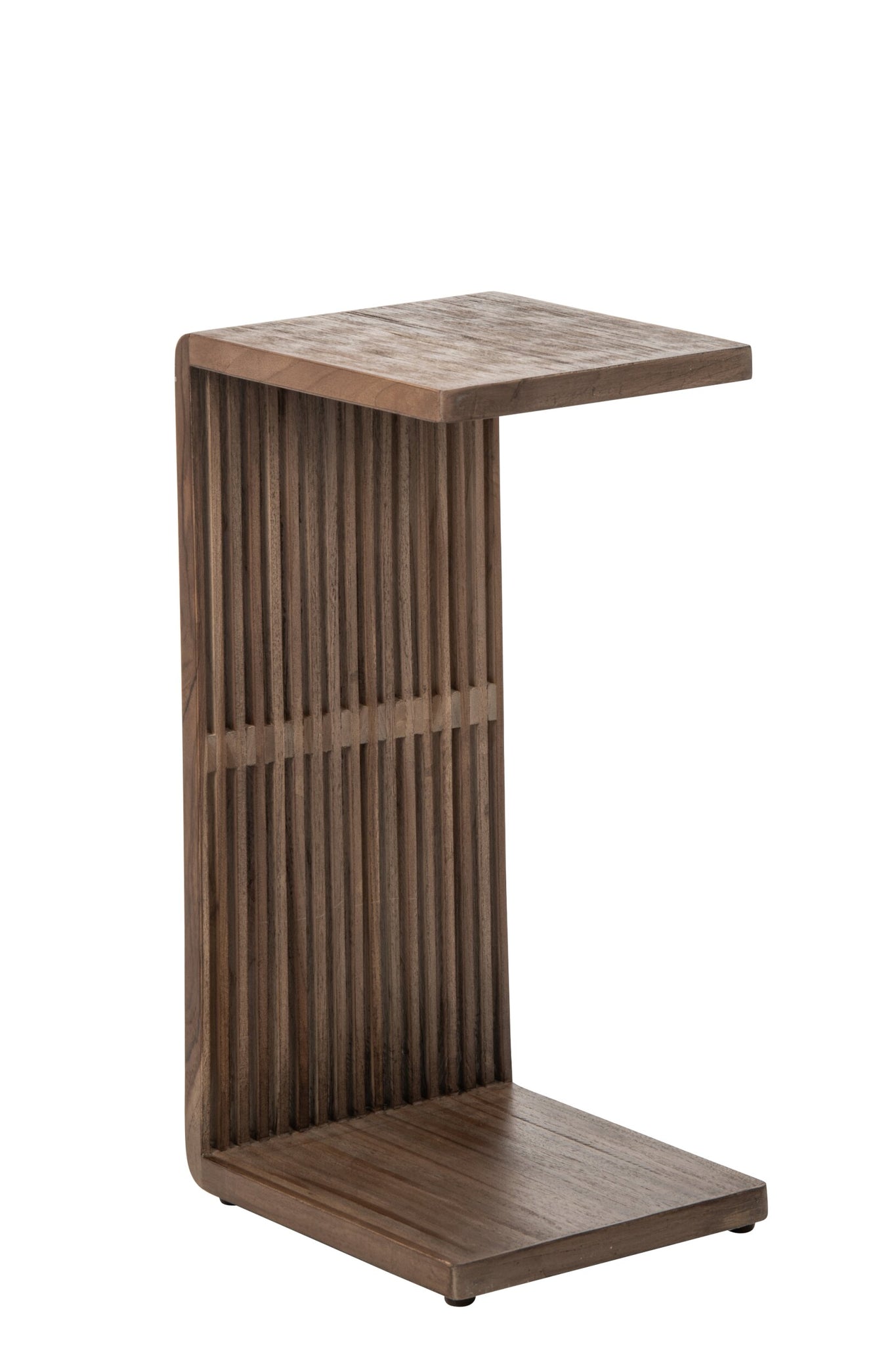 Beistelltisch Slated aus recyceltem Holz Dunkelbraun