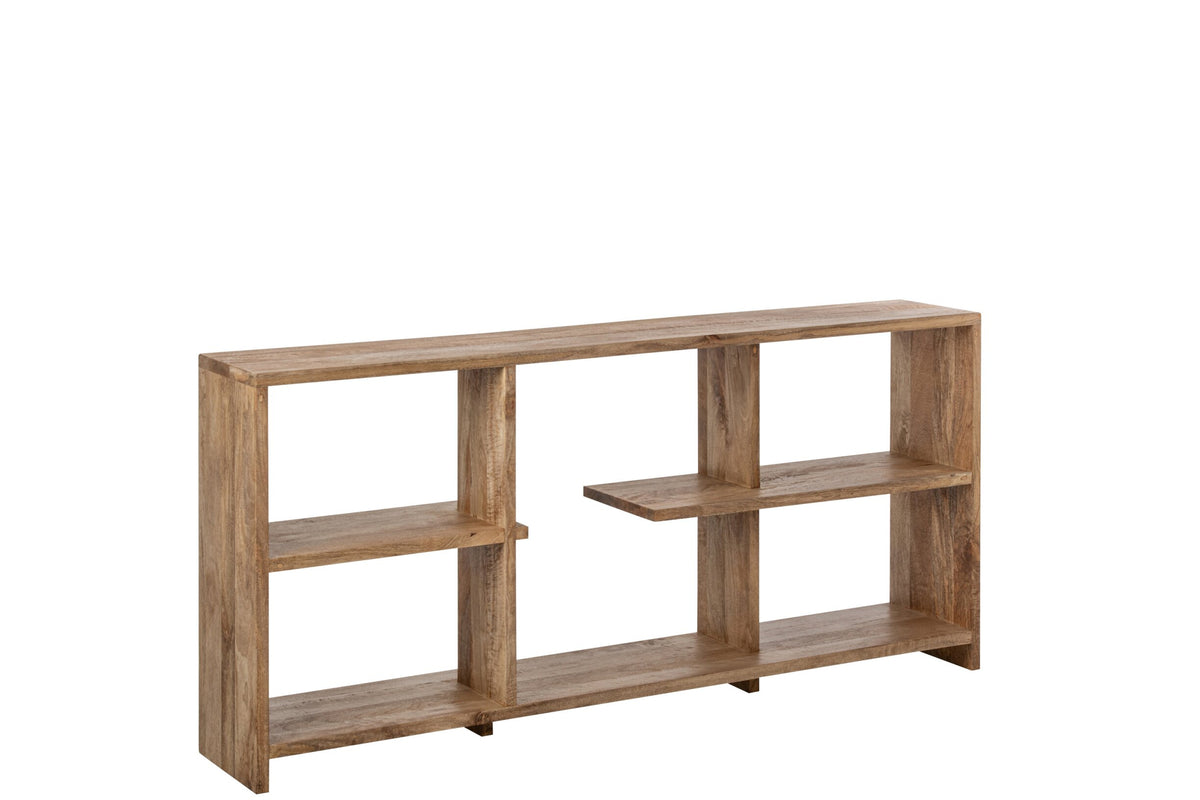 Estantería de madera de mango natural pequeña