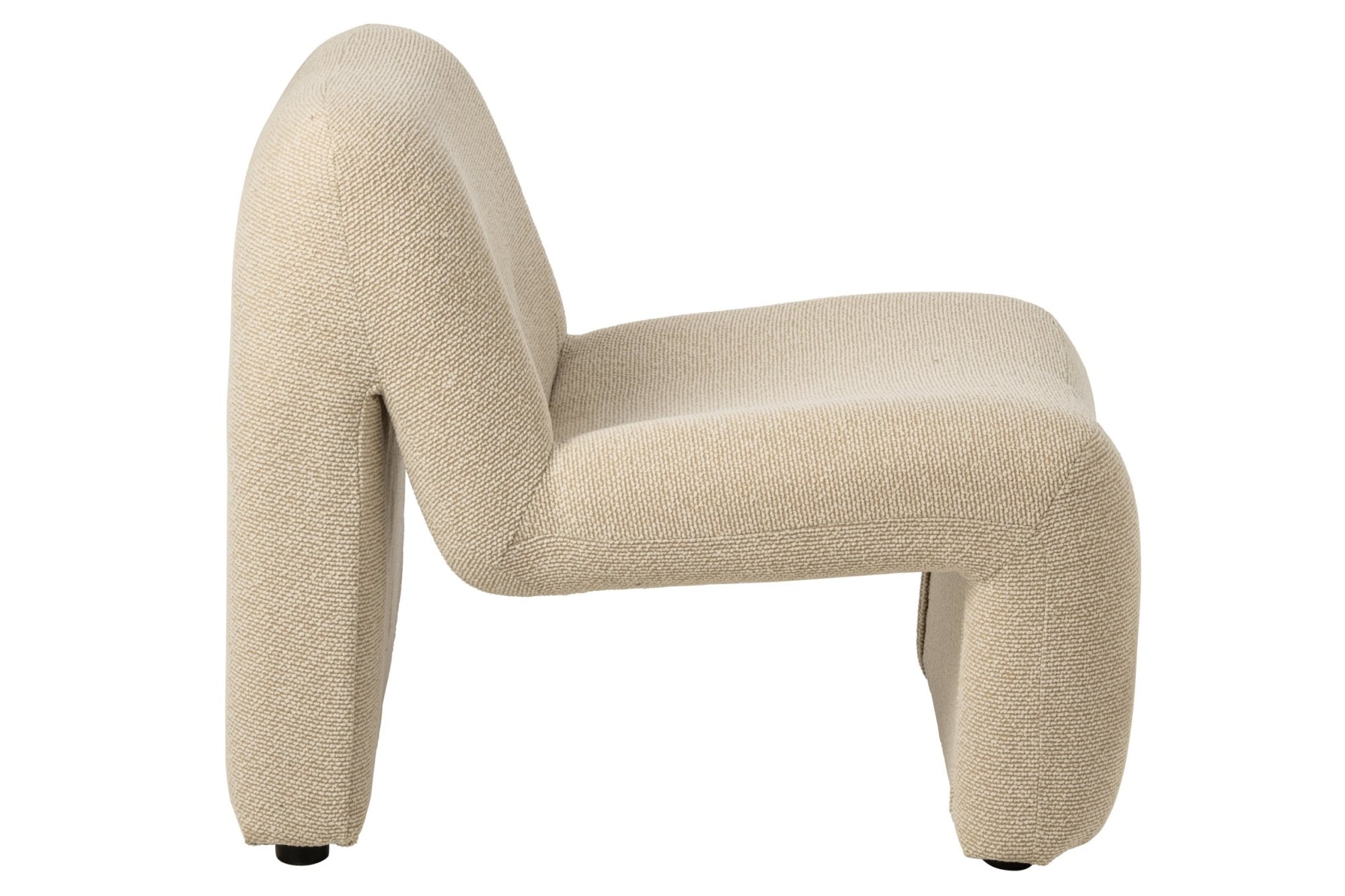 Lounge Chair Margo Sperrholz/Stoff Ecru