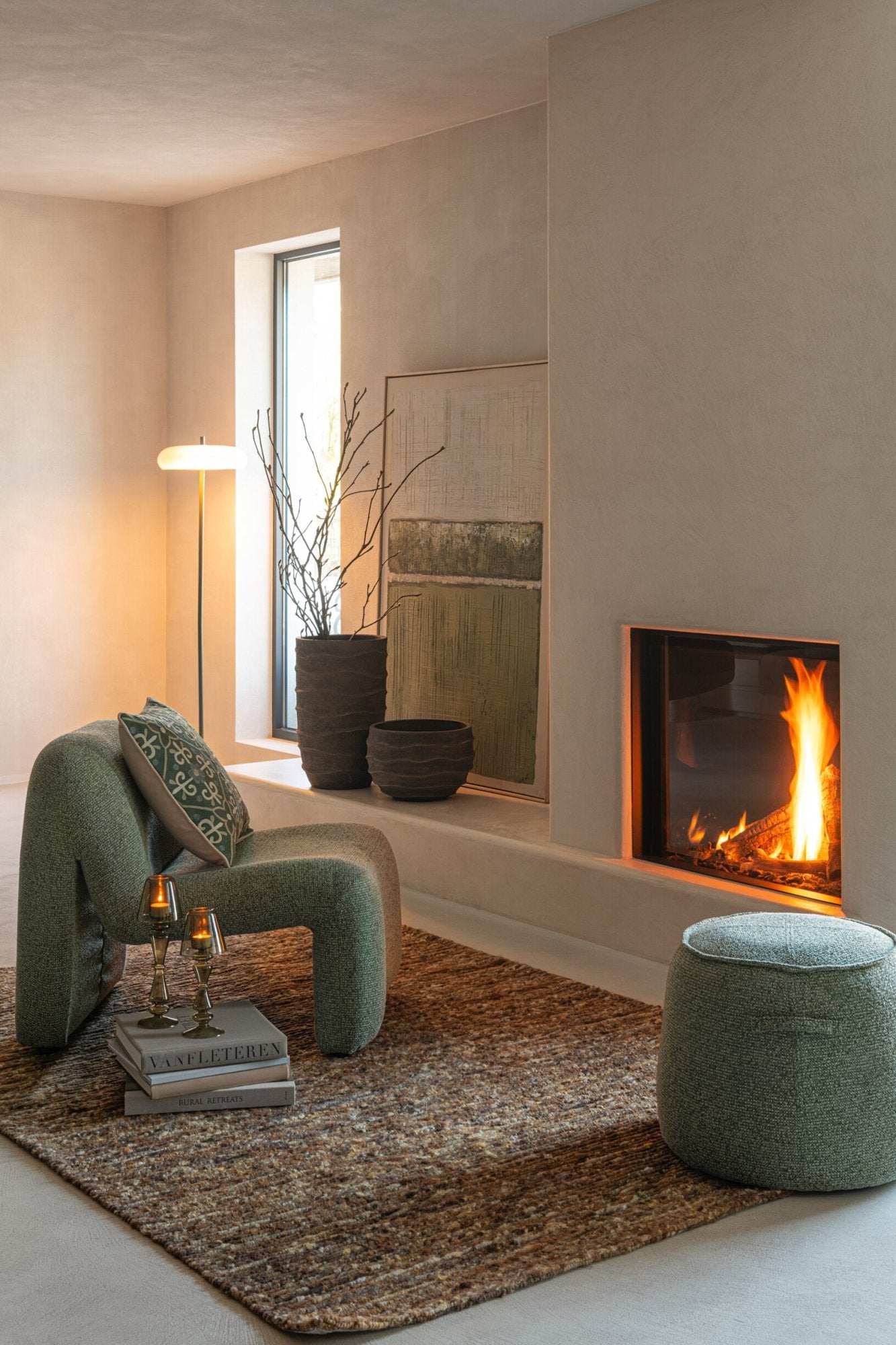 Lounge Sessel Margo Sperrholz/Stoff Grün
