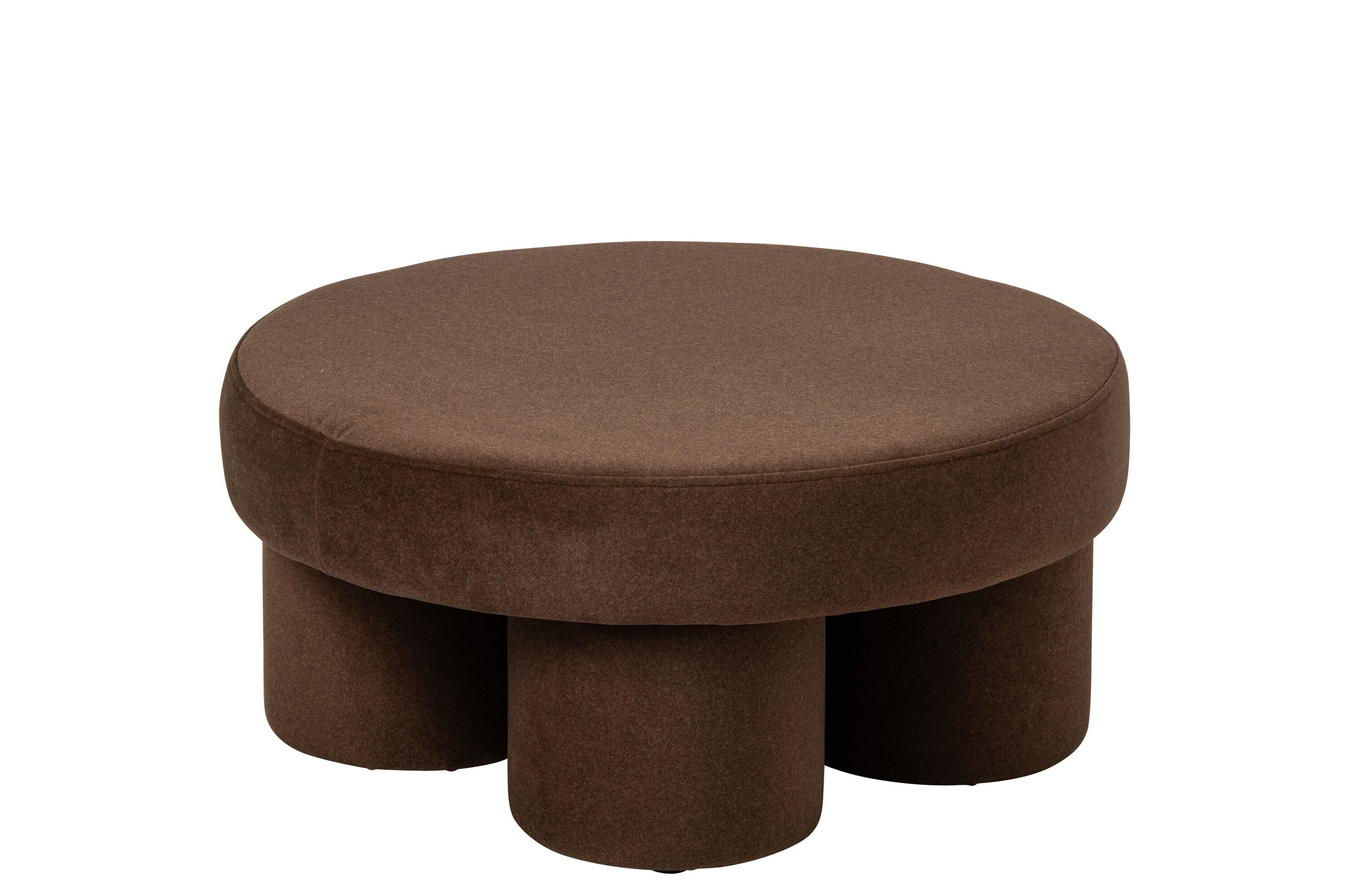 Pouffe Legs Plywood Taupe Large