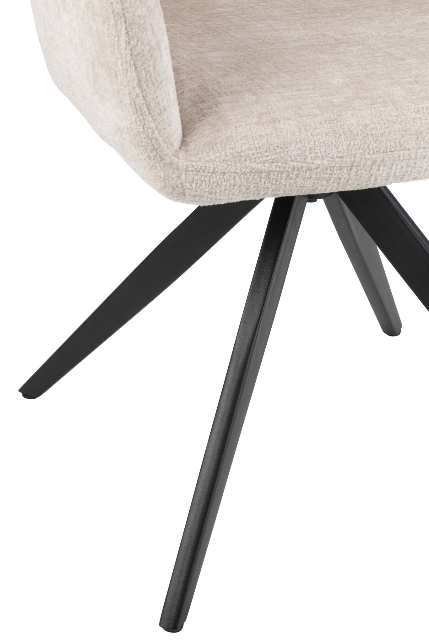Esszimmerstuhl Louna Swivel Rücken Eisen Ecru